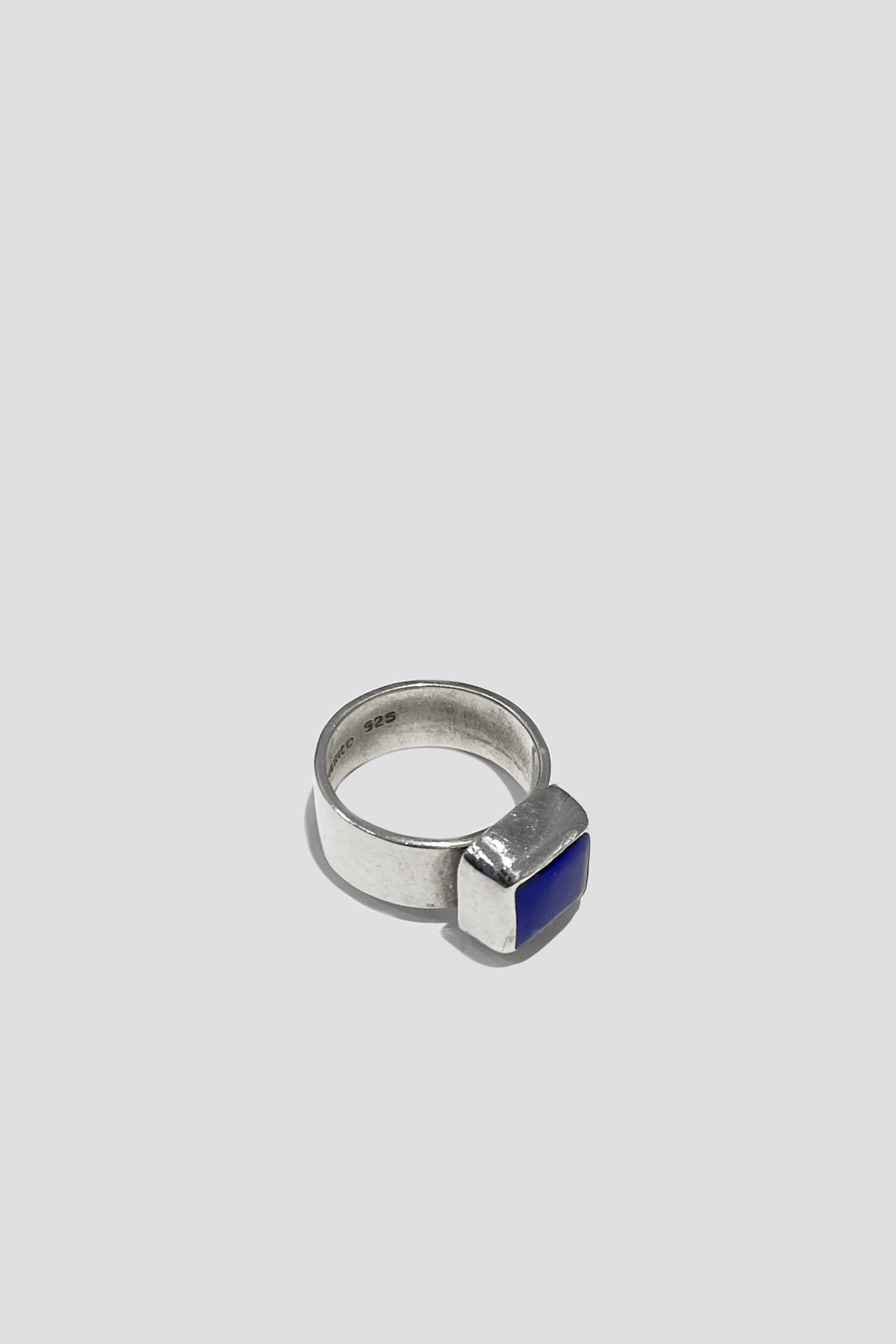 Sterling Silver Lapis Signet Ring
