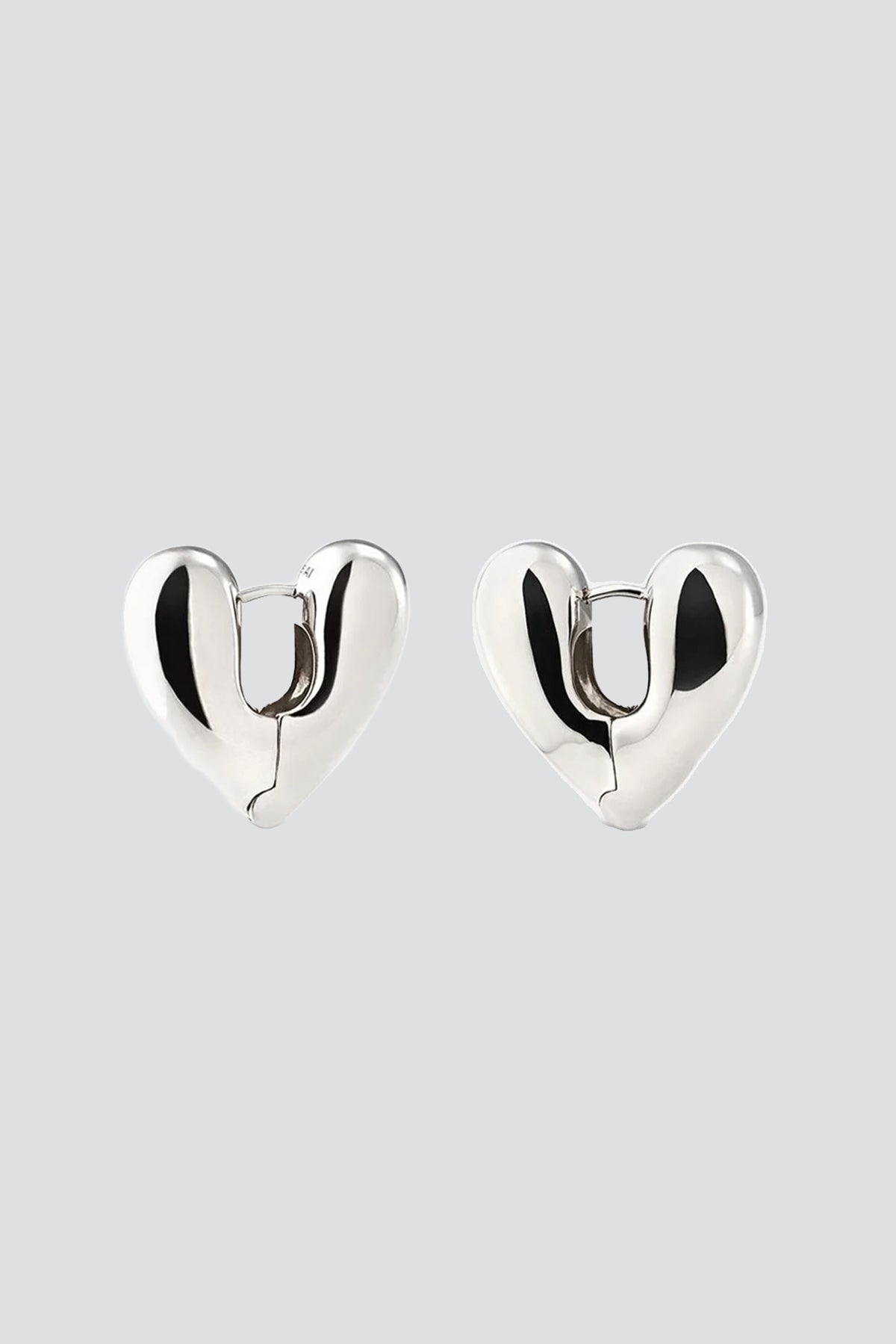 Sterling silver heart hoops Clearance