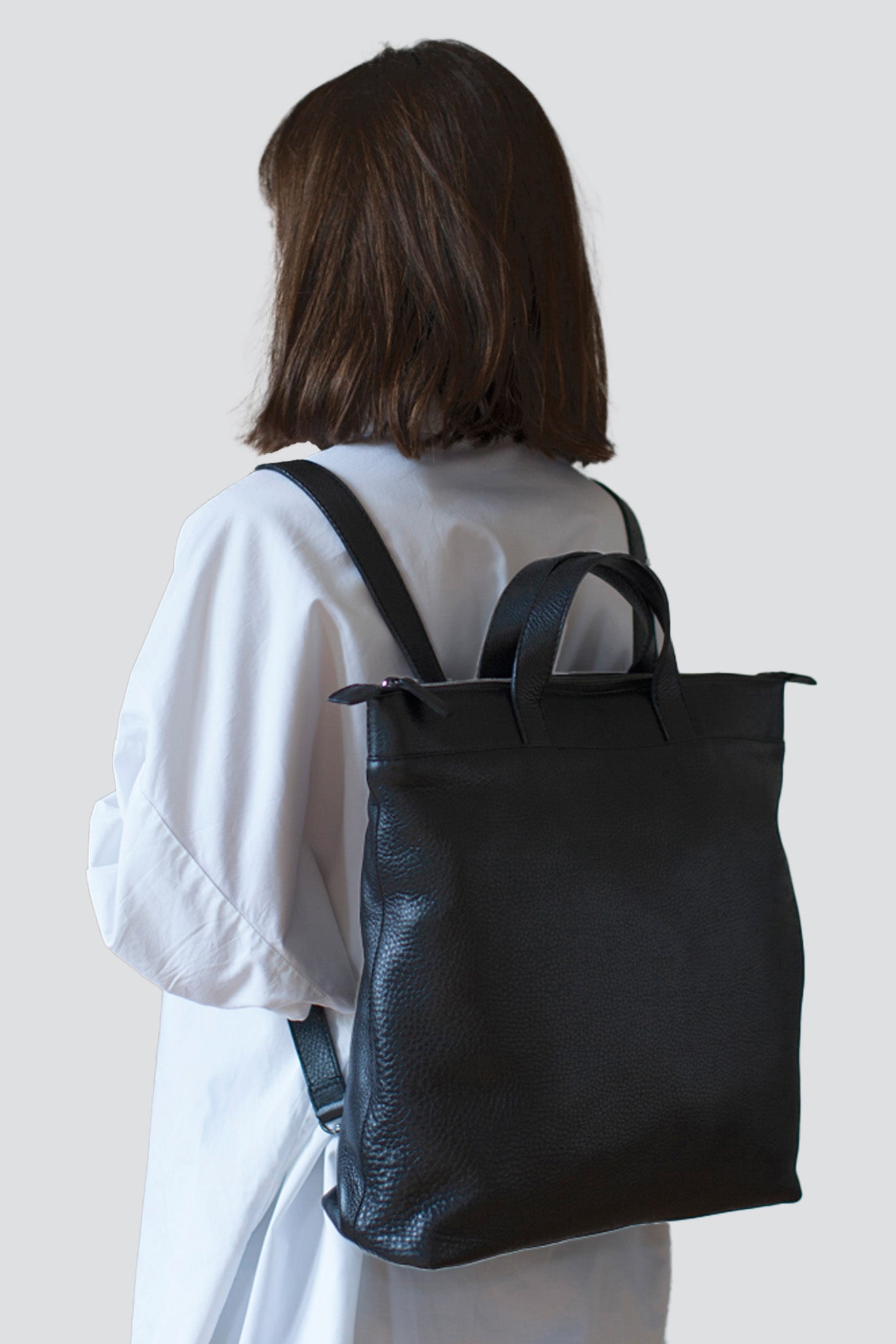 Black Leather Convertible Backpack B1 Le Bas – Assembly New York