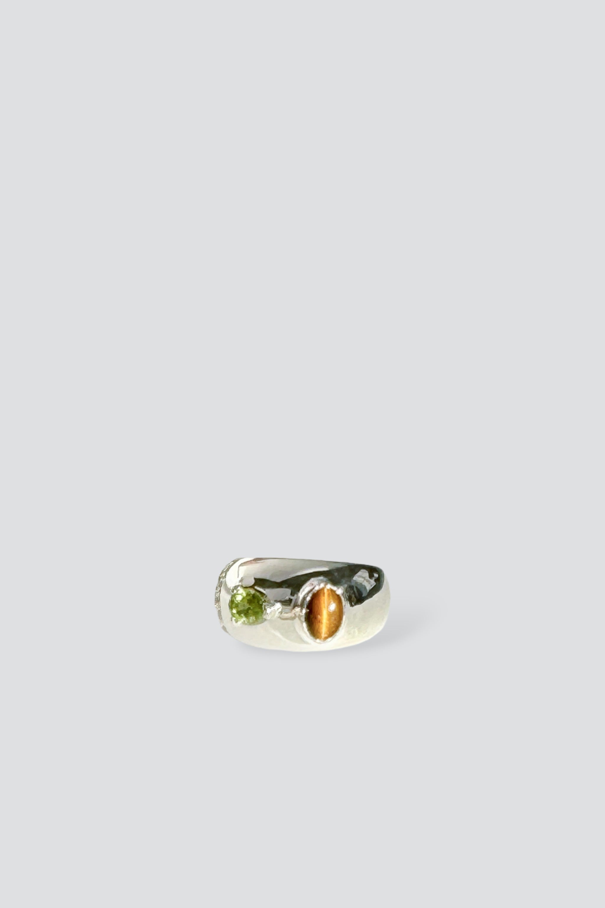 Silver Bubble Bezel Ring