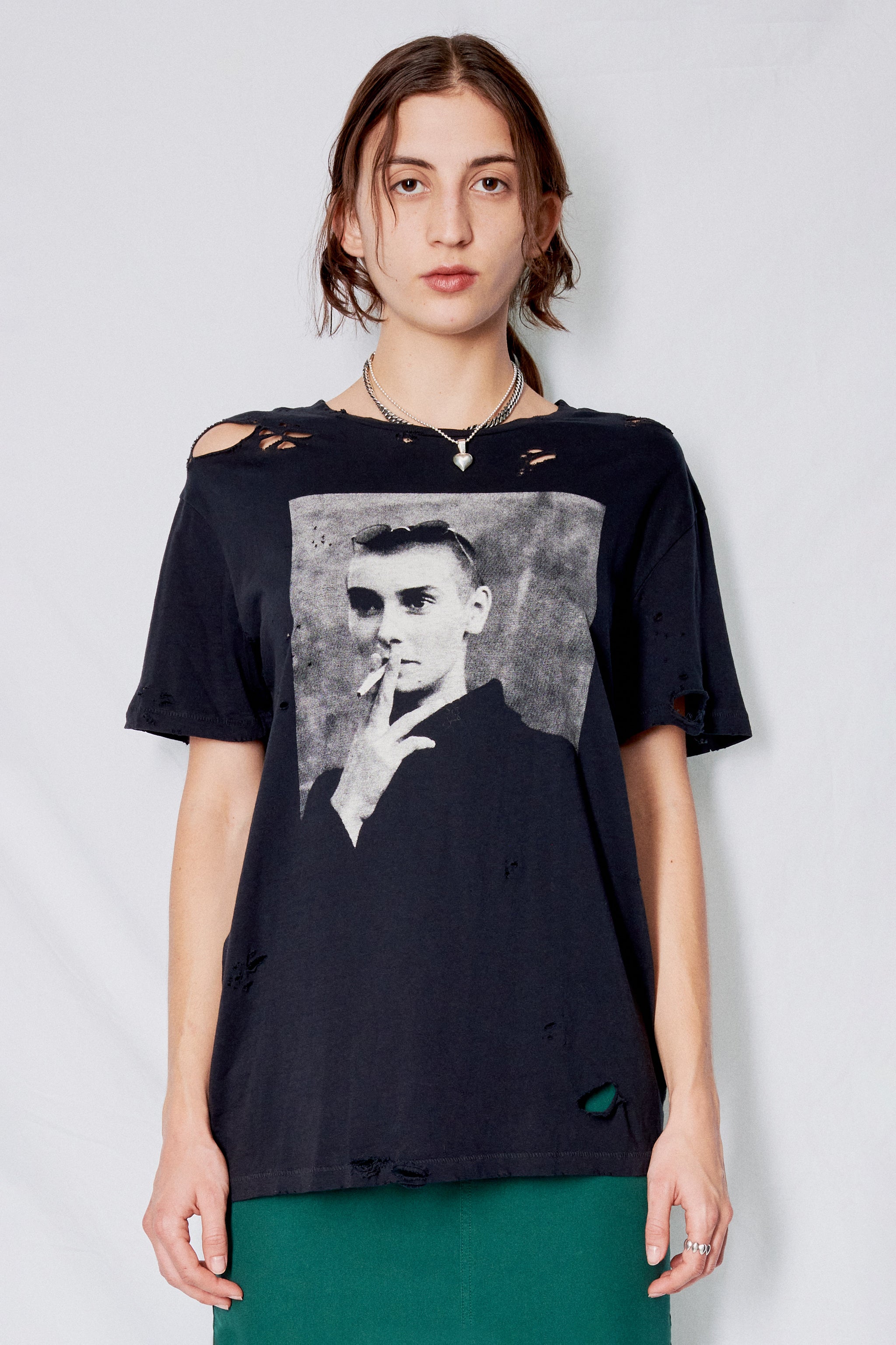 Distressed Black Sinead T-Shirt