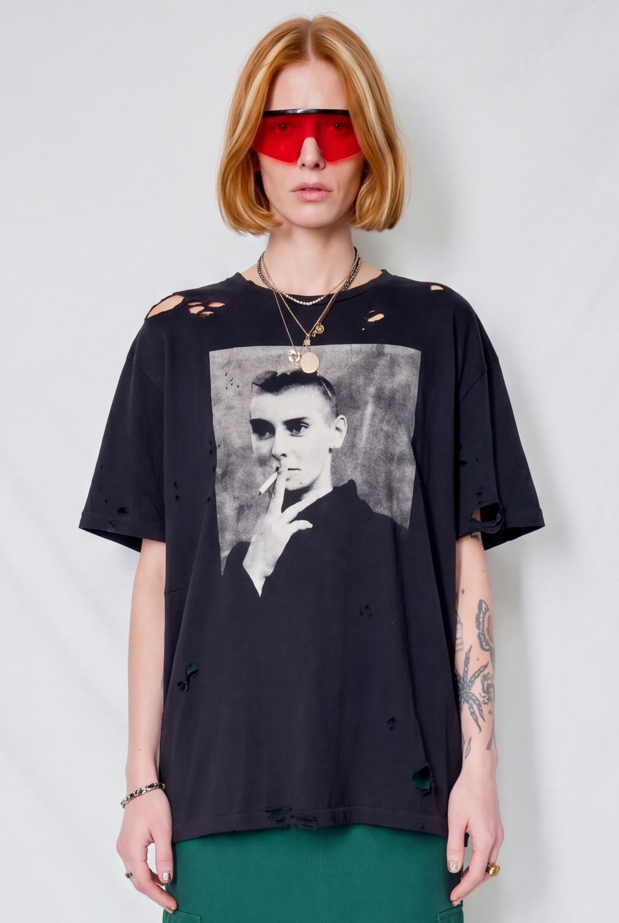 Distressed Black Sinead T-Shirt