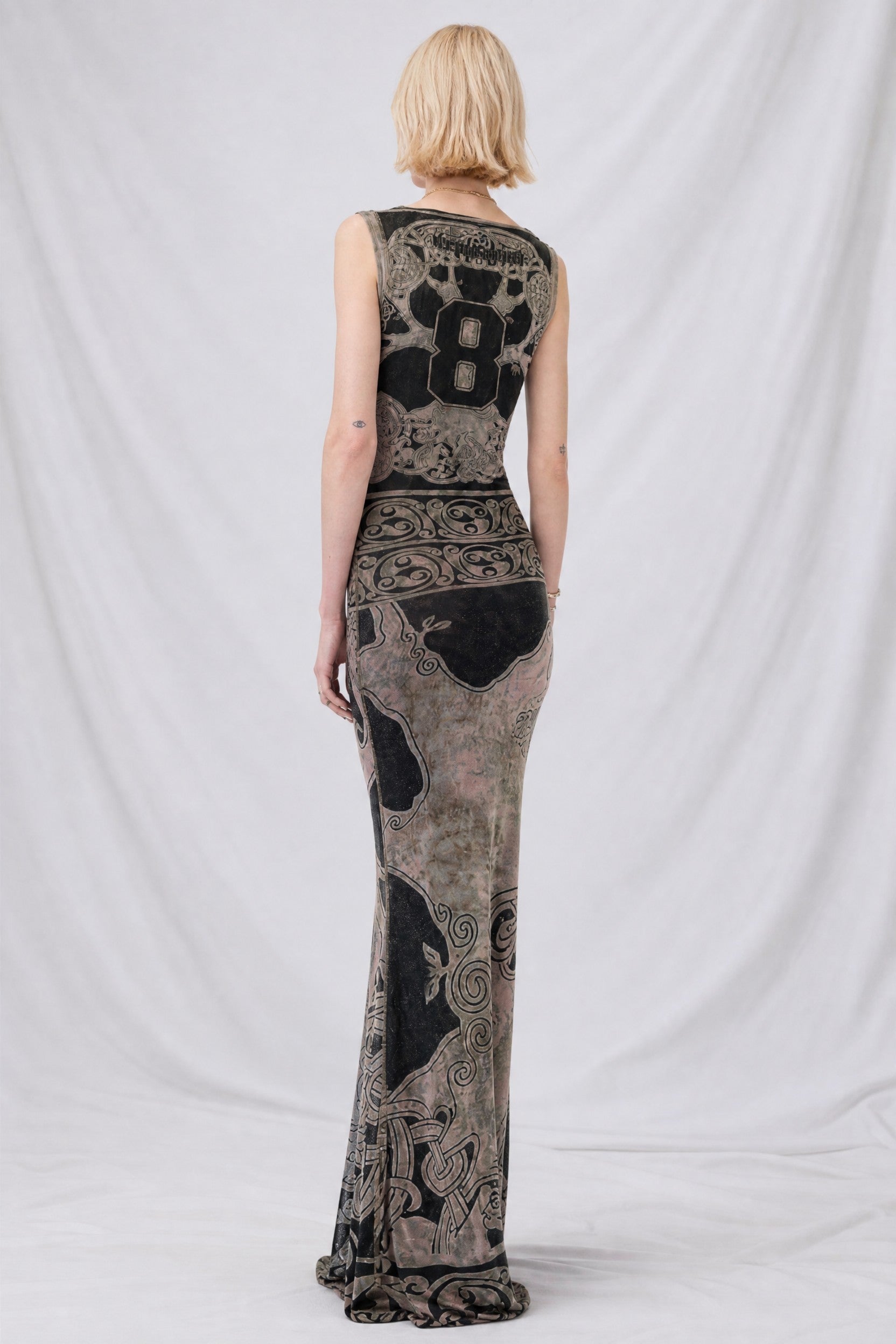 Tree Of Life Mesh Maxi Gown