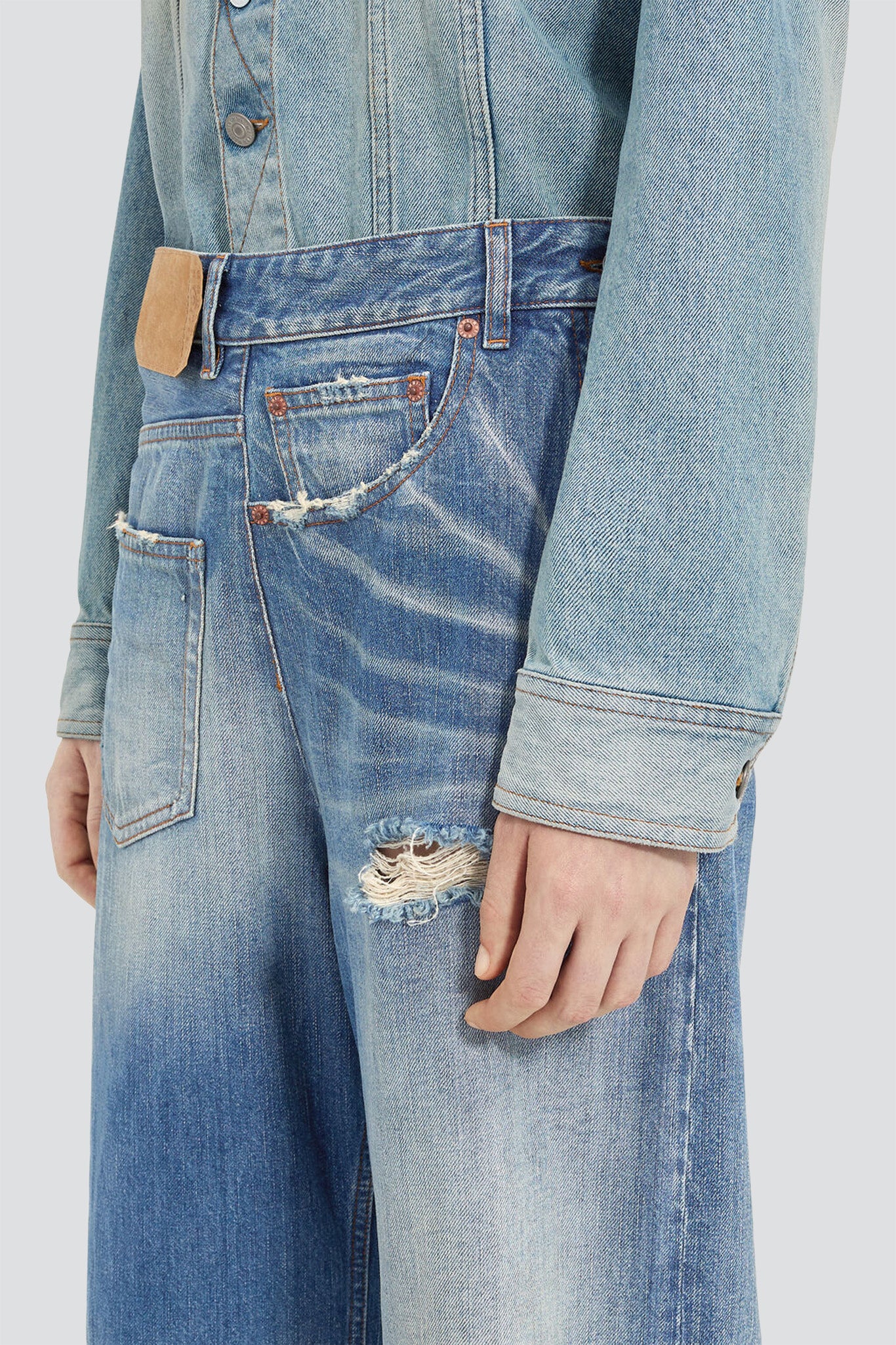 Blue Twist Wide Leg Jean