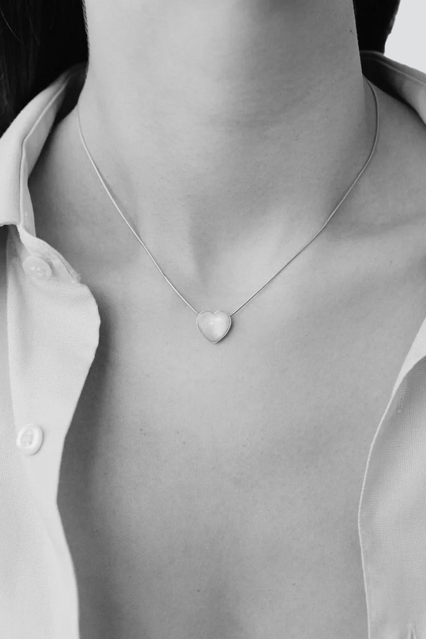 Mother of Pearl Heart Necklace