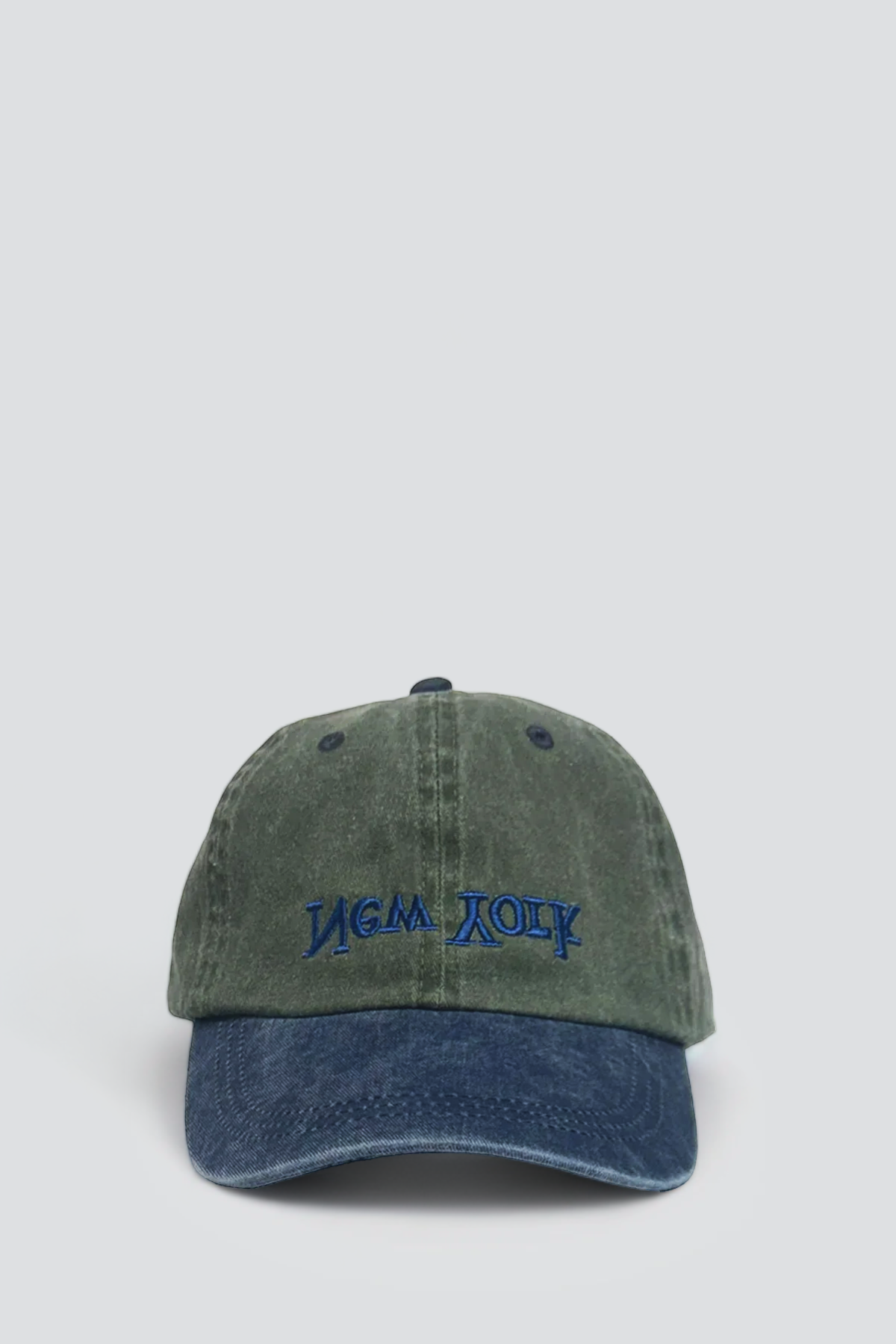 New York Embroidered Hat - Olive/Navy