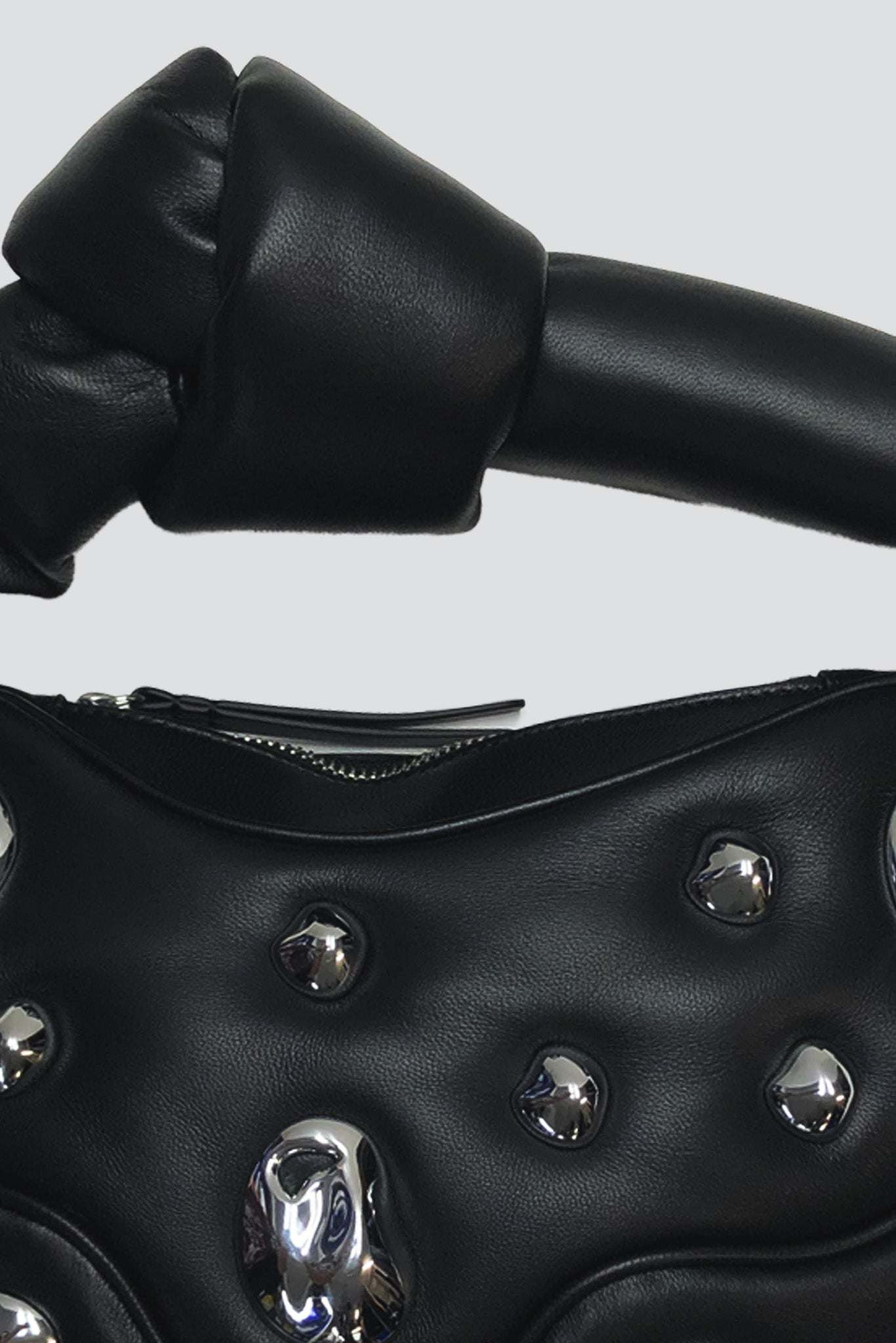 Black/Chrome Puffer Cloud Bag