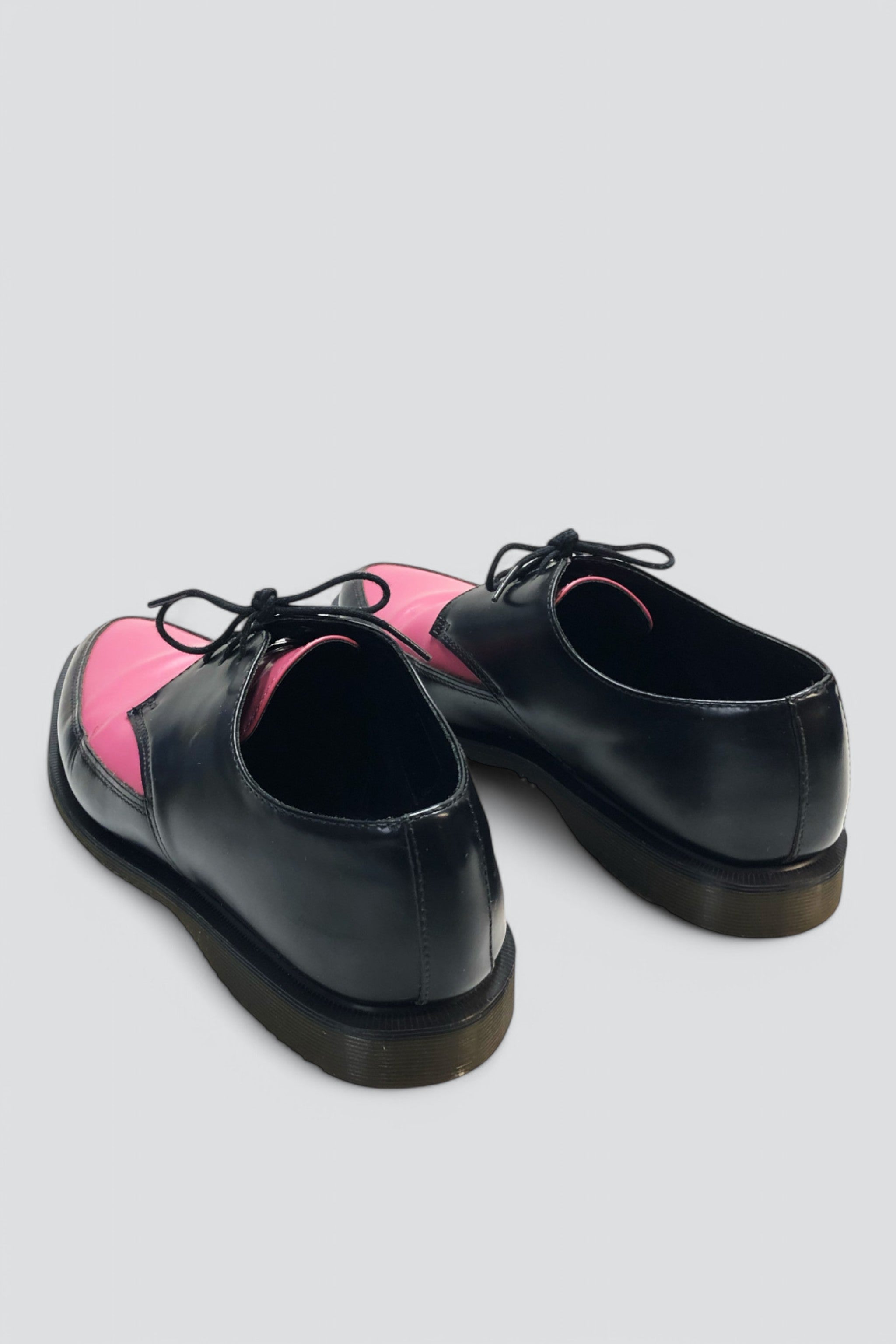Pink/Black Leather Dr. Martens Pointed Loafer