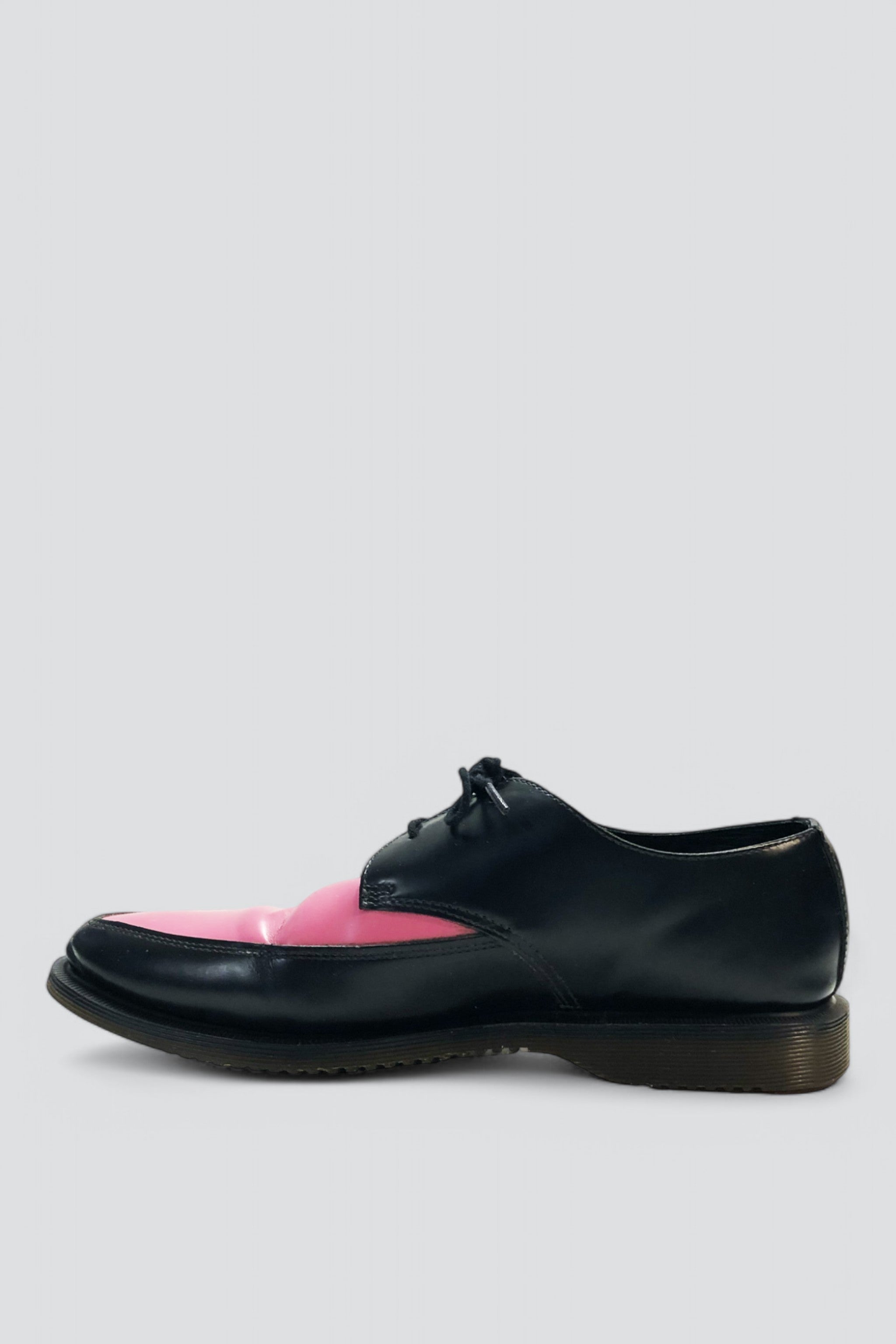 Pink/Black Leather Dr. Martens Pointed Loafer