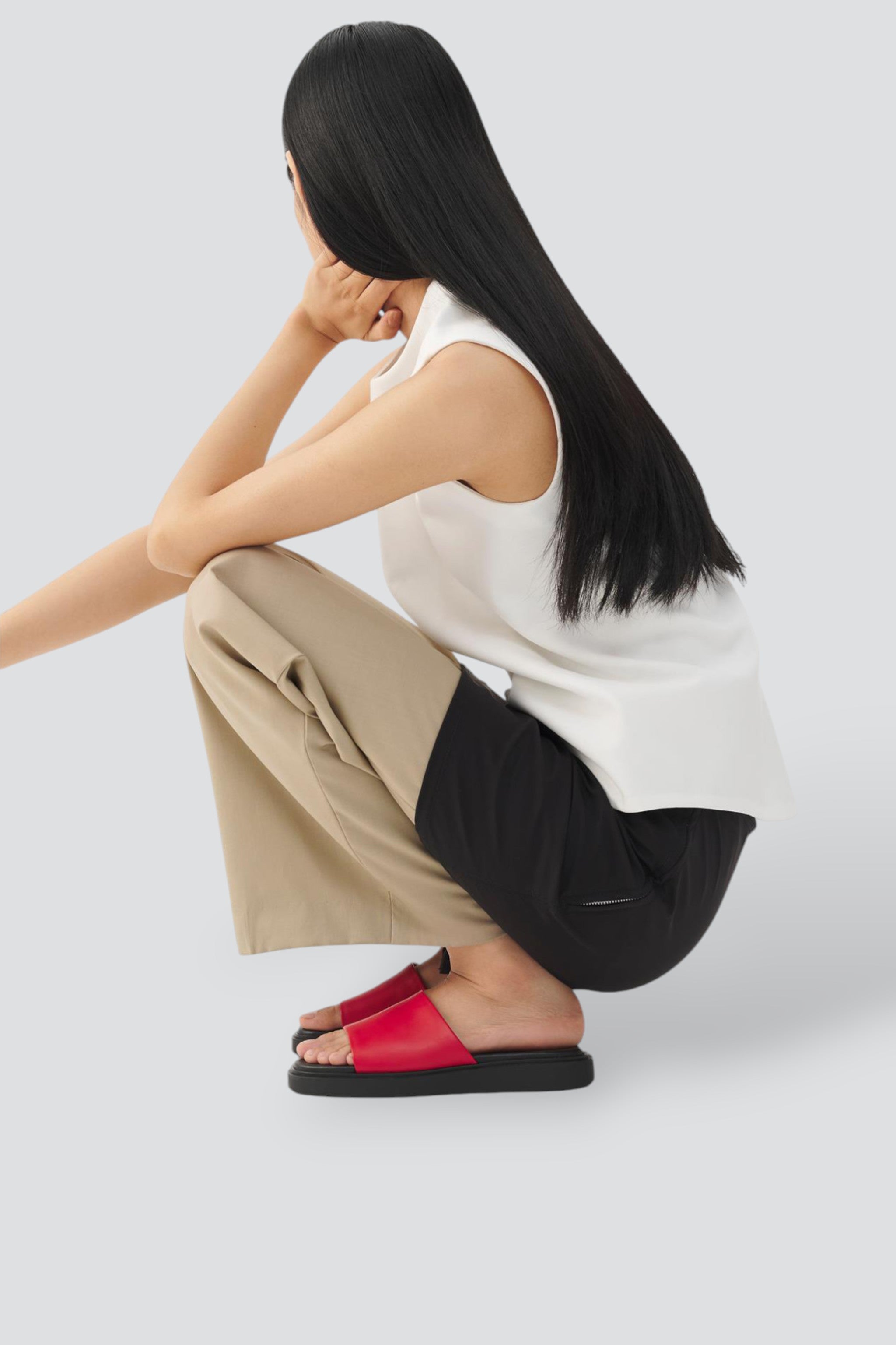 Bright Red Connie Sandal