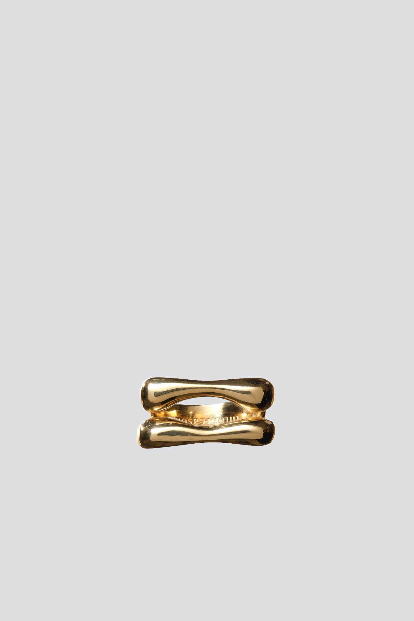 Gold Vermeil Block 12 Ring