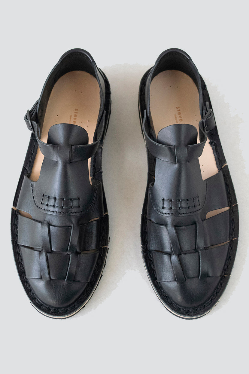 Black 10/04 Black Stitch Sandal