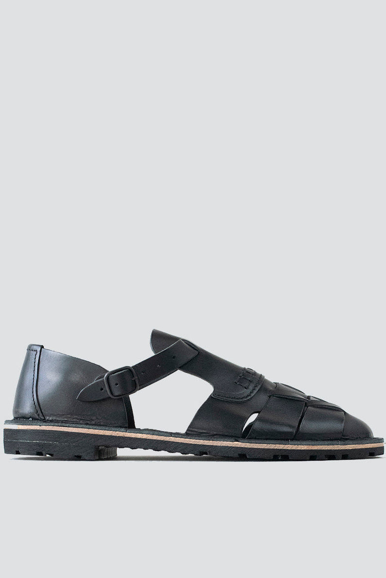 Black 10/04 Black Stitch Sandal