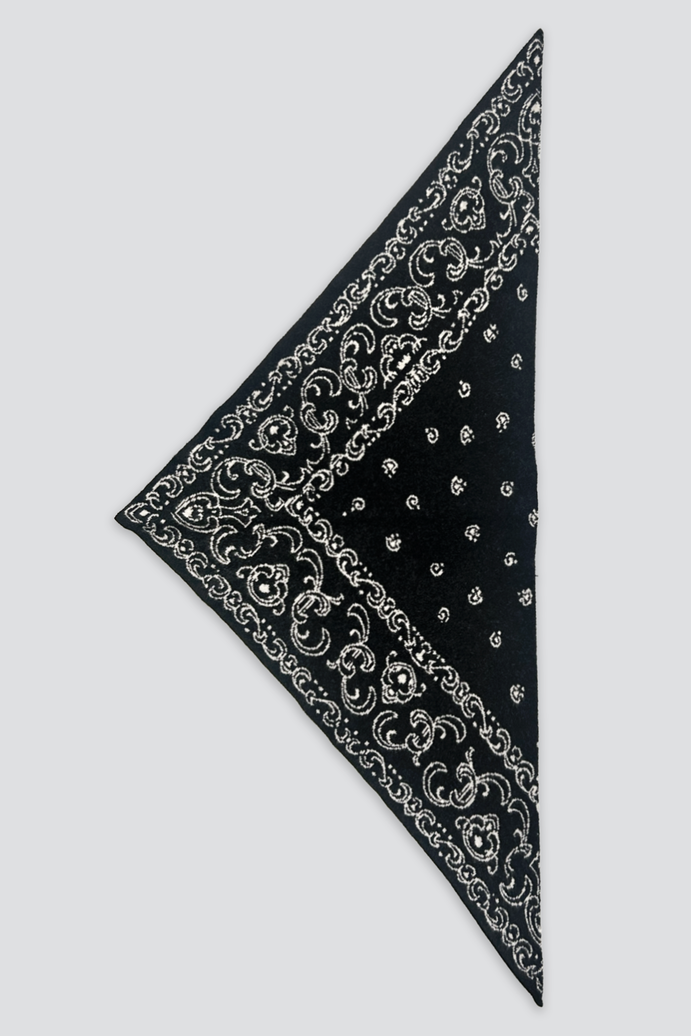 Black/Natural Jimmy Cashmere Bandana Scarf