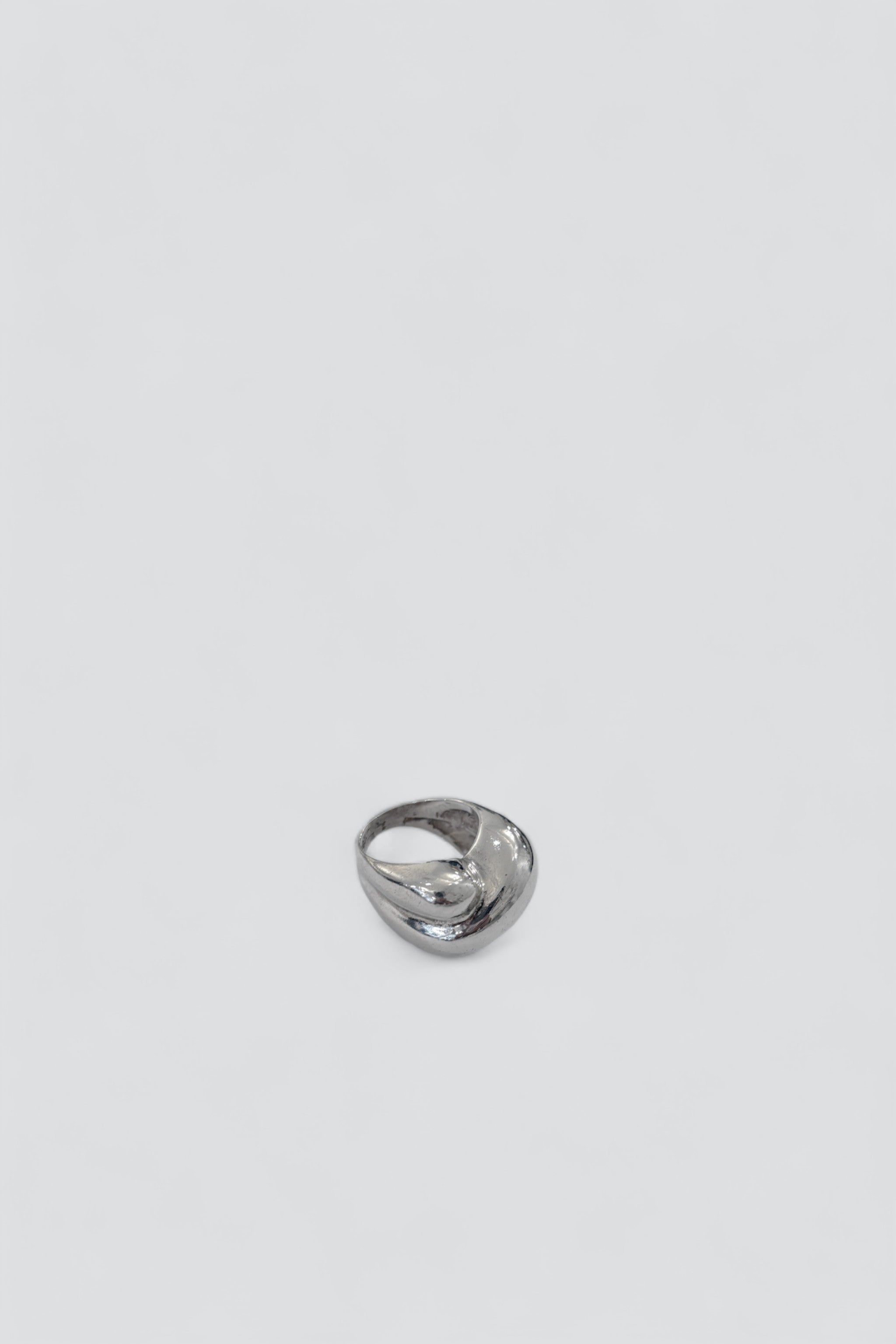 Sterling Silver Chunky Crossed Ring