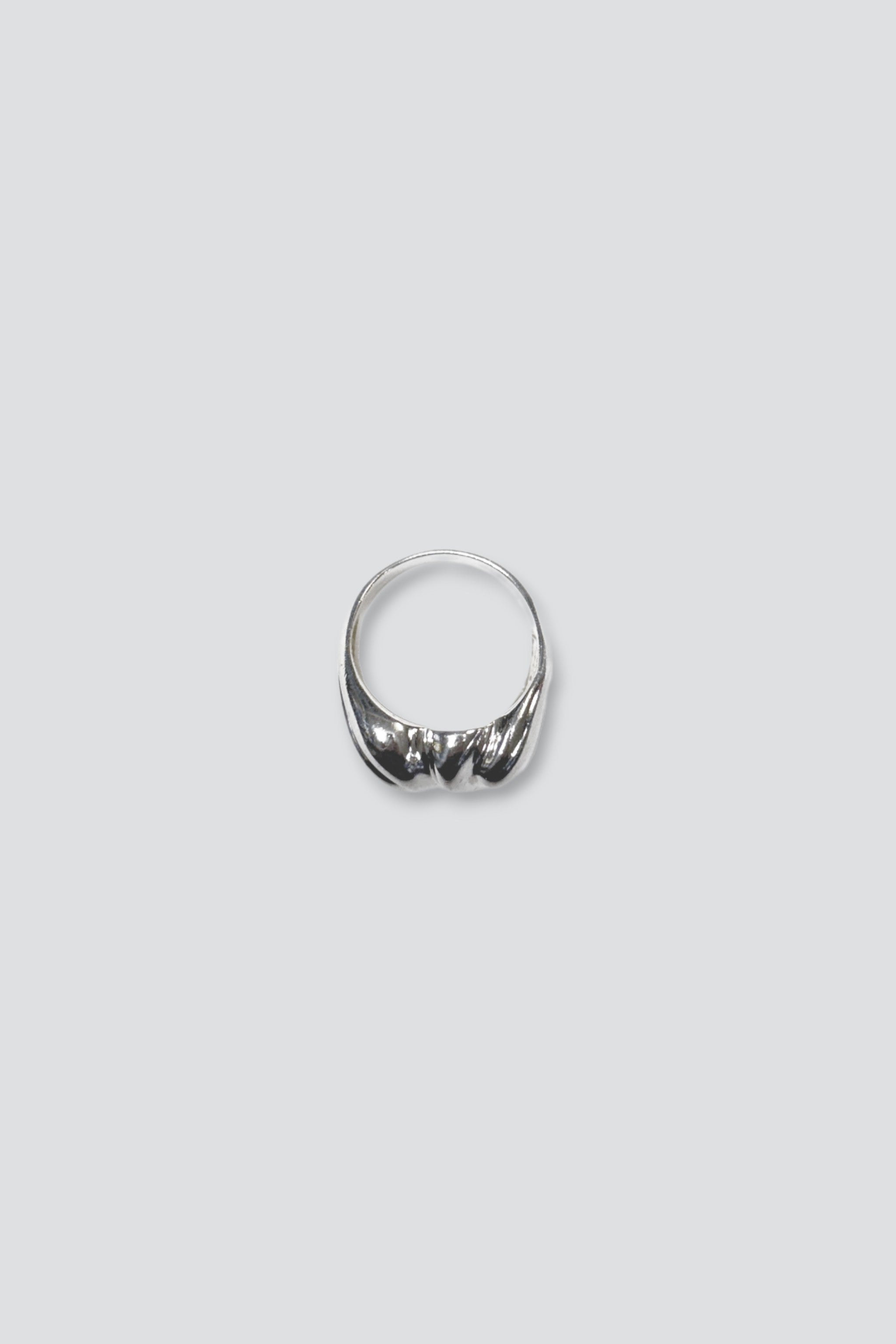 Sterling Silver Modernist Wave Ring