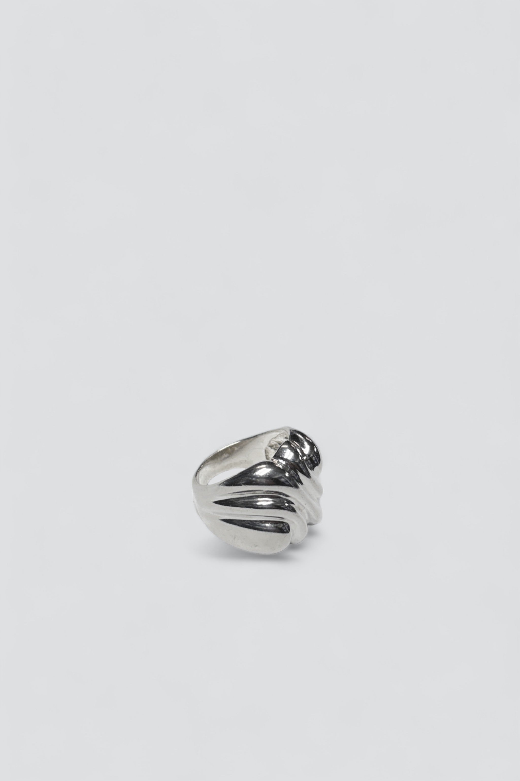 Sterling Silver Modernist Wave Ring