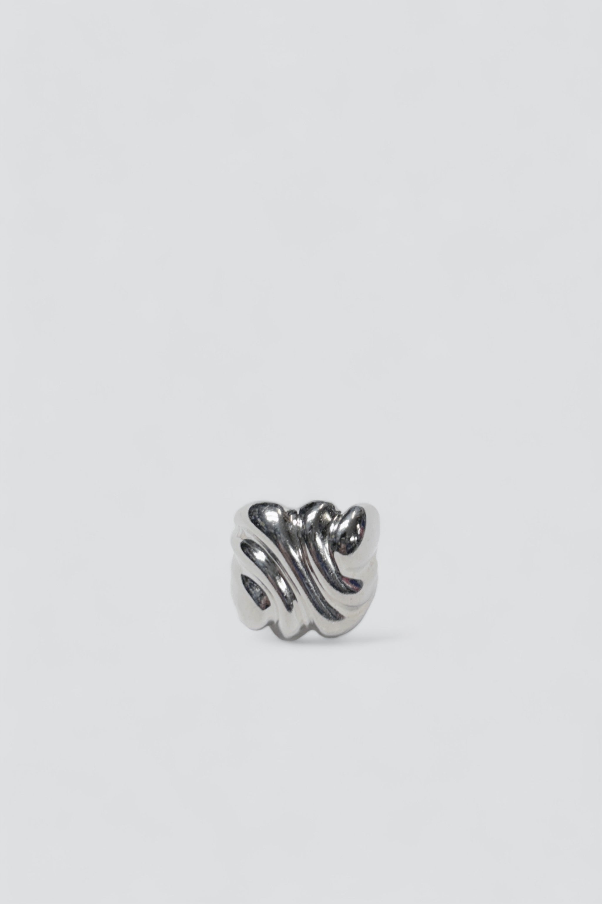 Sterling Silver Modernist Wave Ring