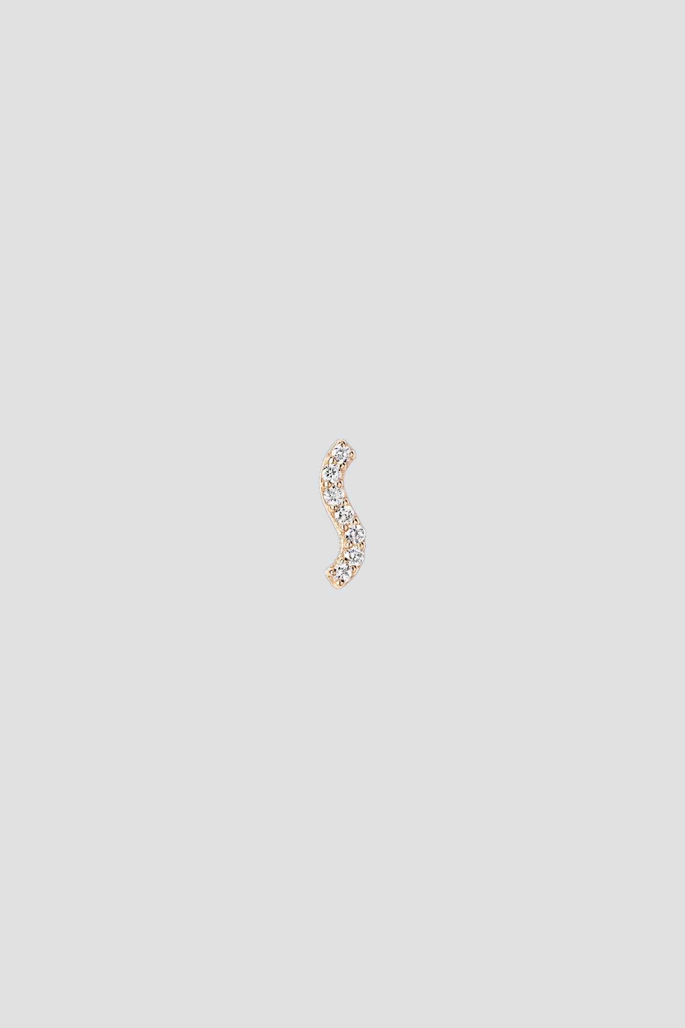 14K Wave Diamond Stud