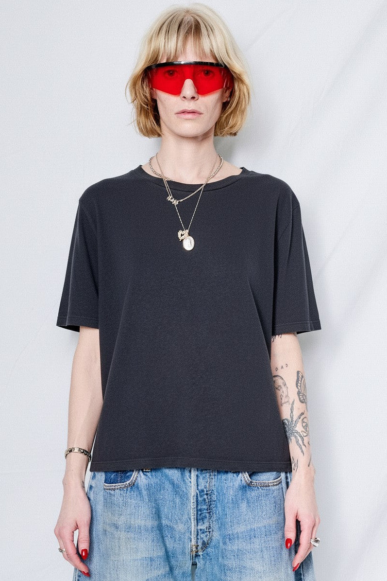 Black Cropped Silverlake Tee