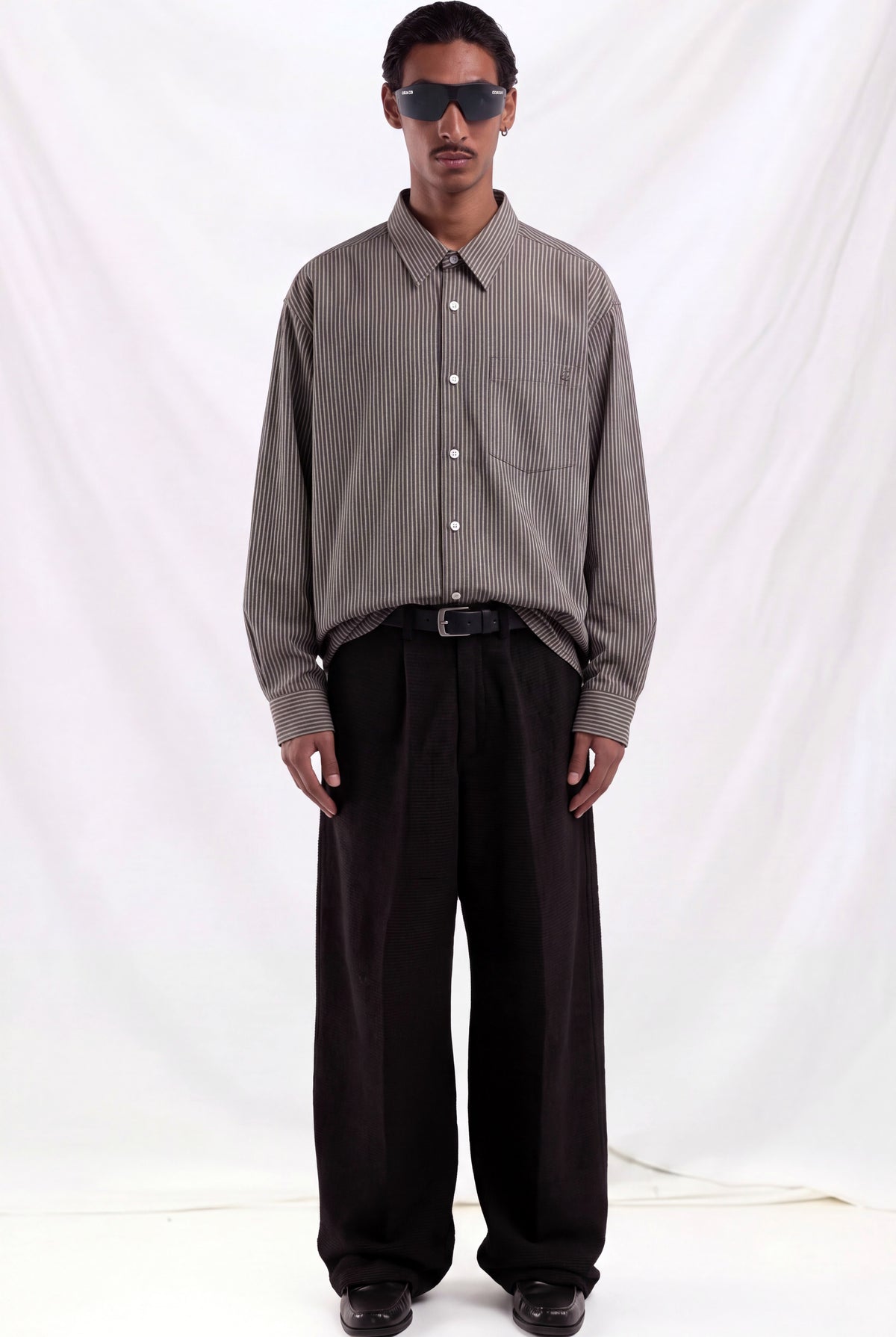 Brown Stripe Informal Shirt