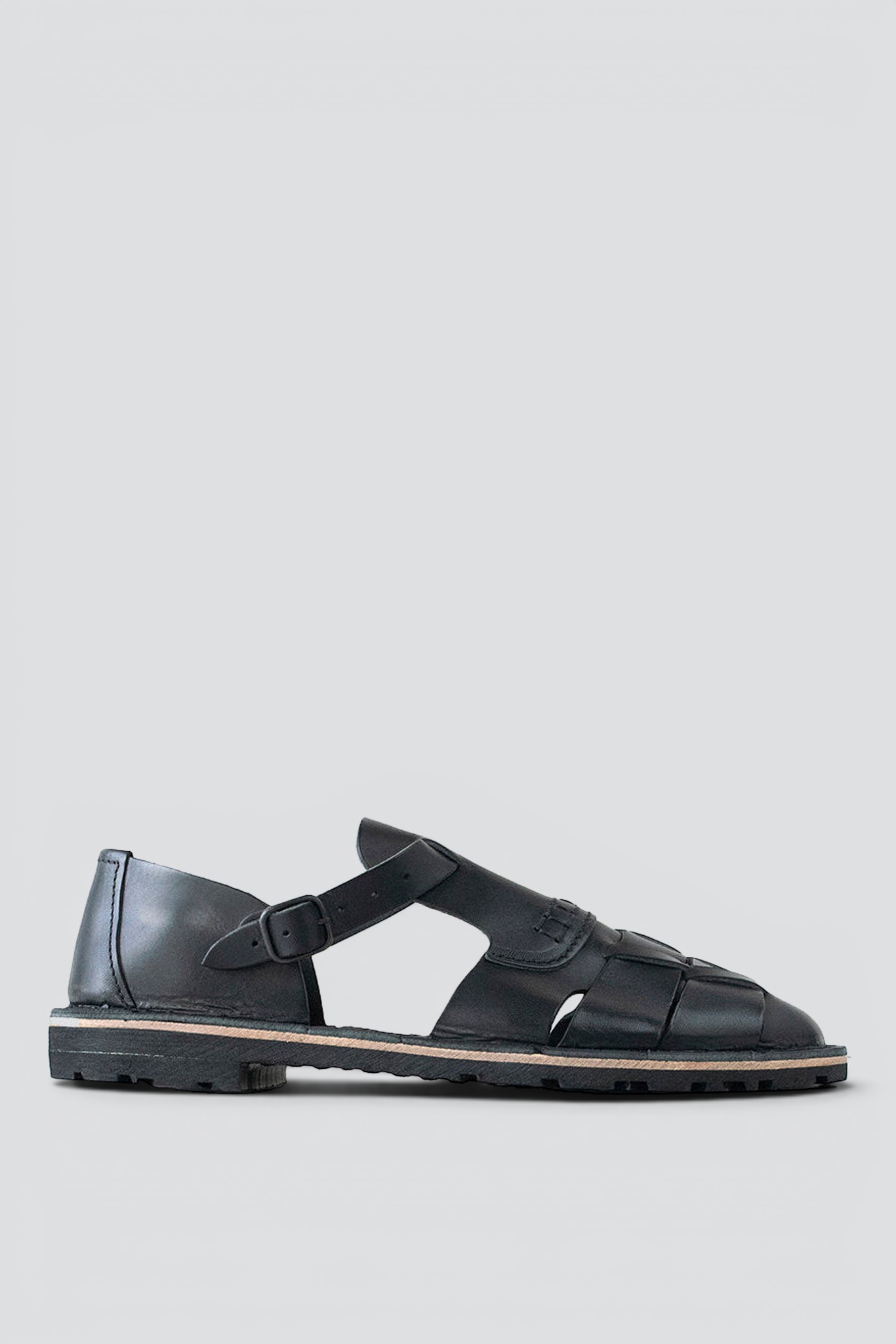 Black 10/04 Black Stitch Sandal
