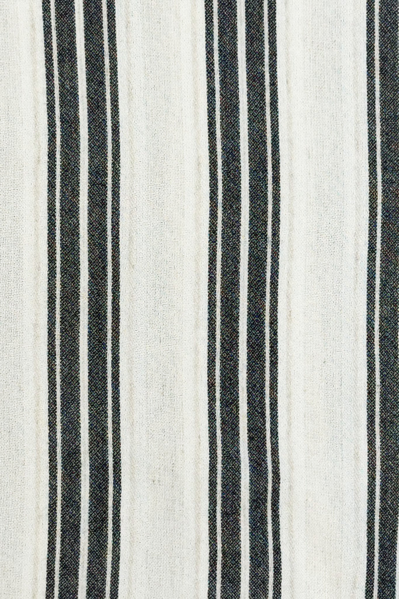 Navy Stripe Noncollar Button Up