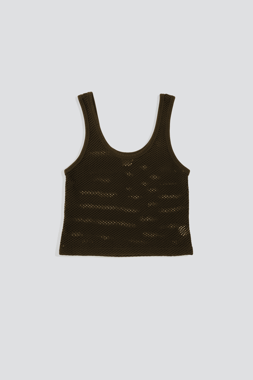 Coffee Bean Mesh Sporty Tank