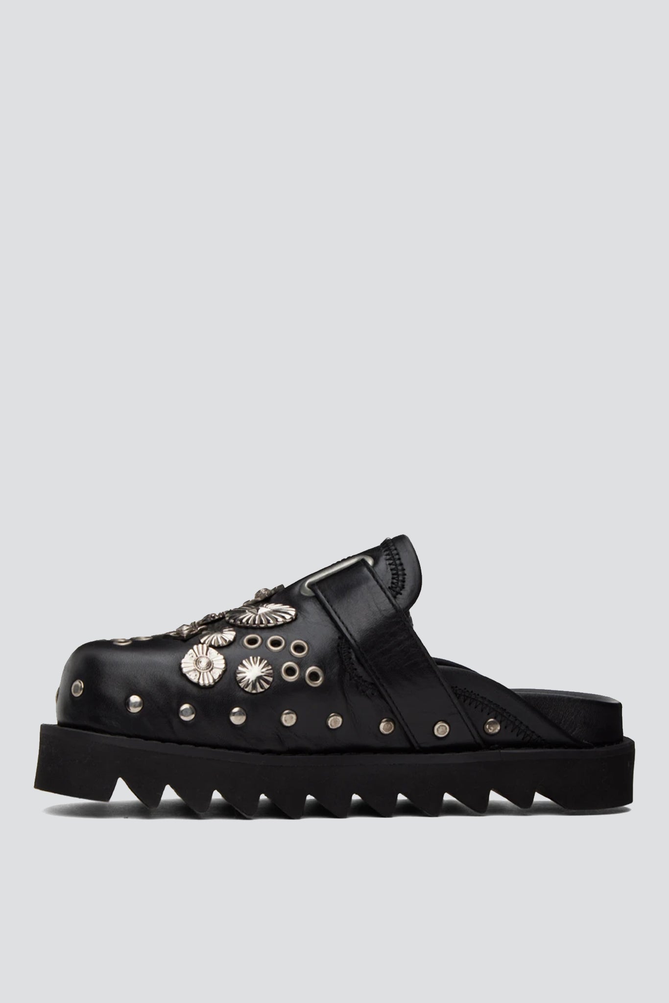 Black Metal Sabot Loafer