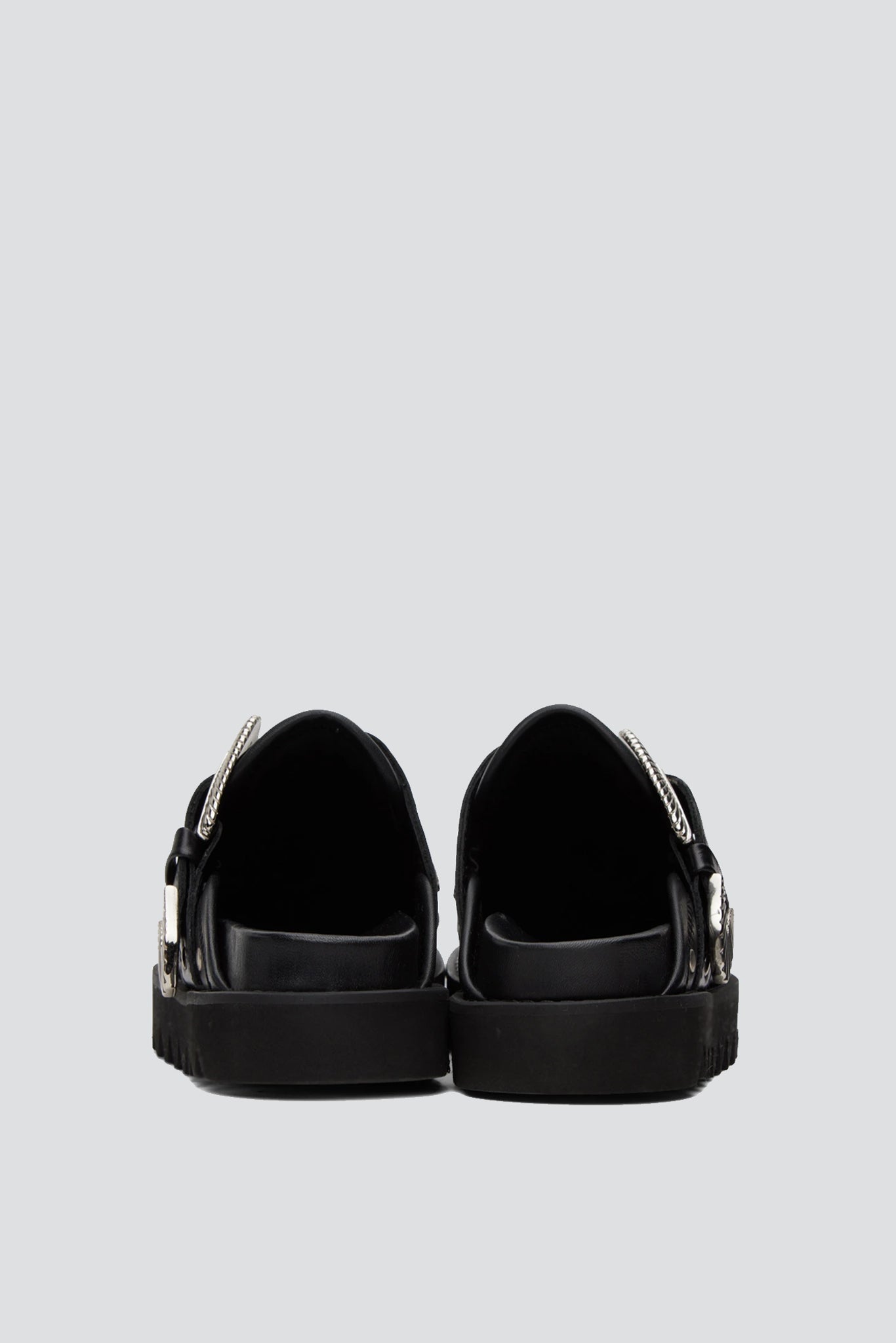 Black Metal Sabot Loafer