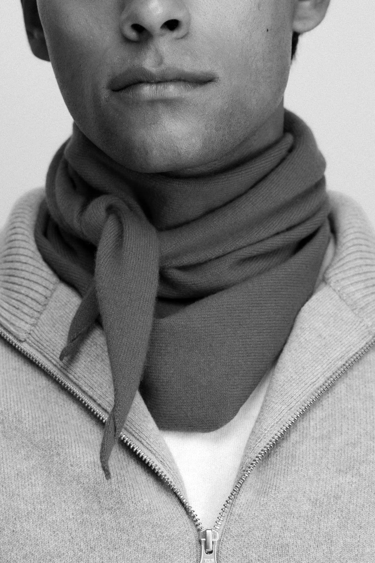 Heather Grey Triangle Scarf