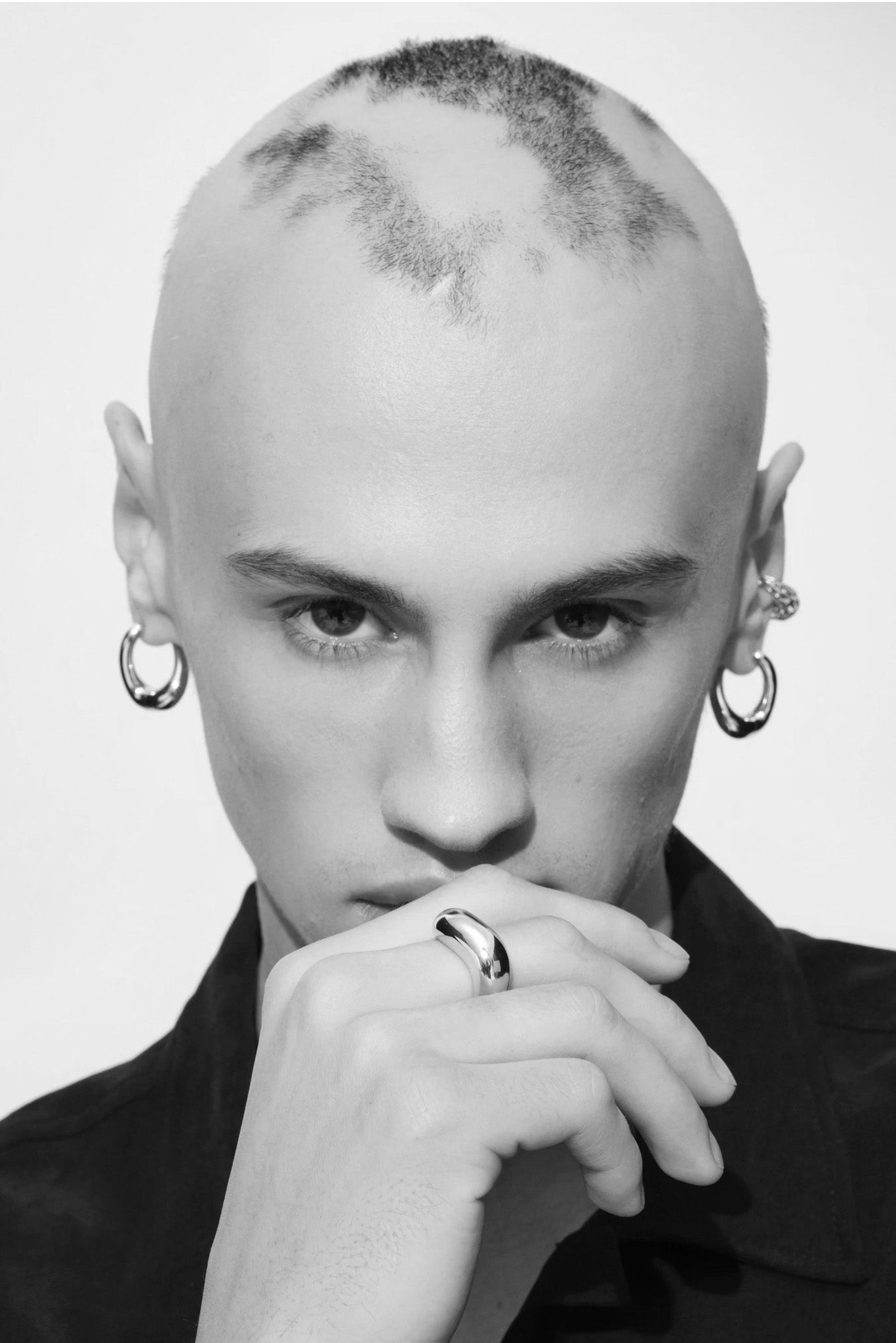 Silver Twist Hoops