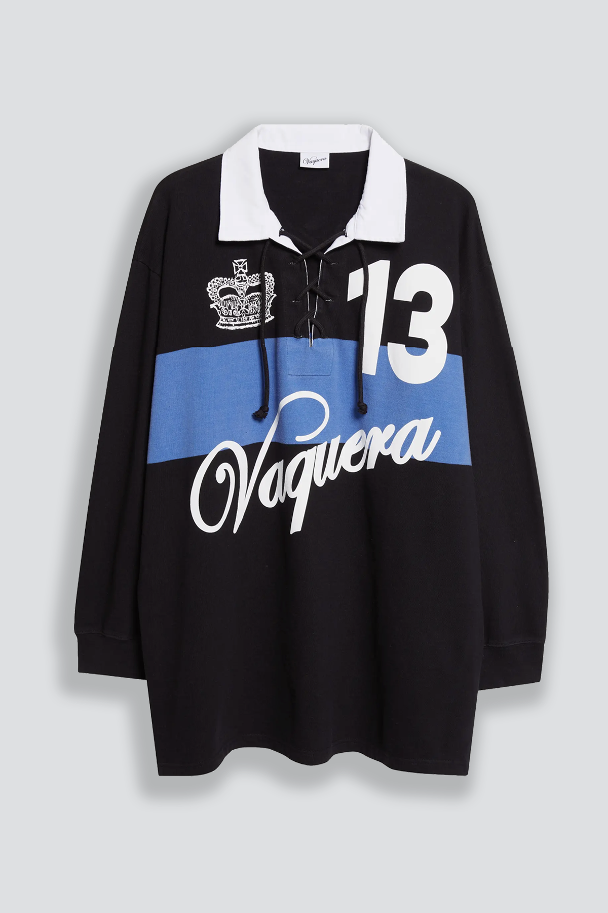 Black Blue Rugby Shirt Knit