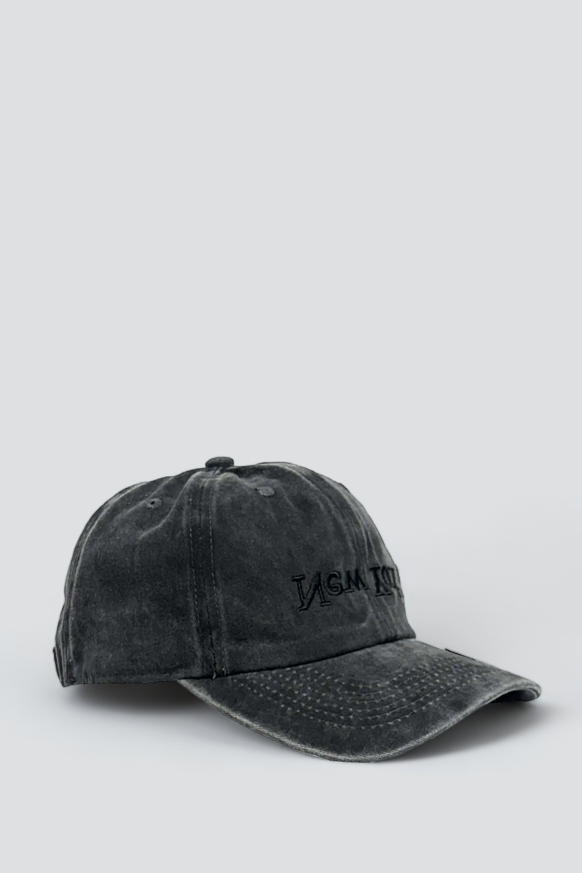 New York Embroidered Hat - Washed Black