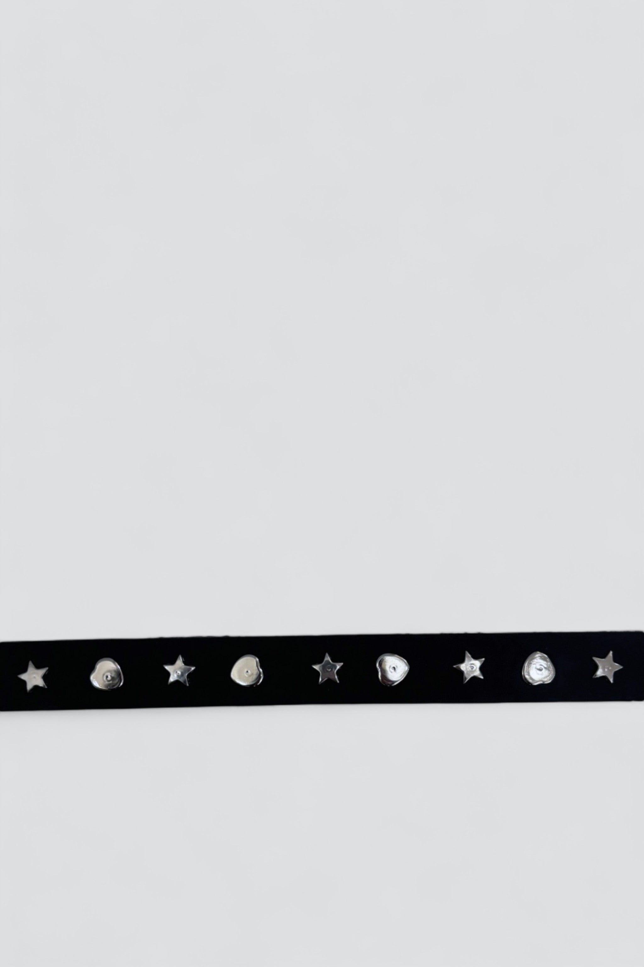 Black Leather Western Hearts & Stars Belt