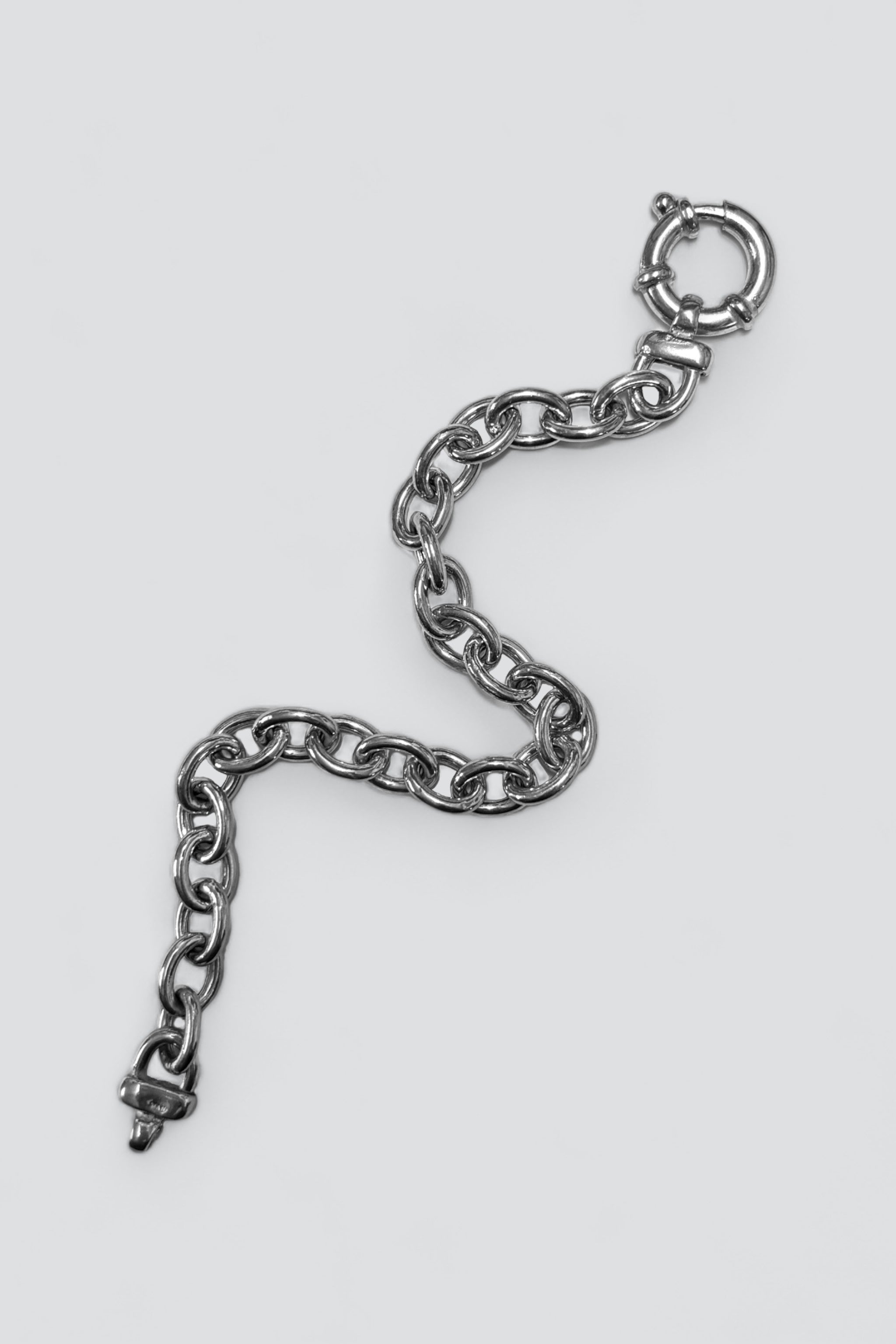 Sterling Silver Wide Cable Chain Bracelet