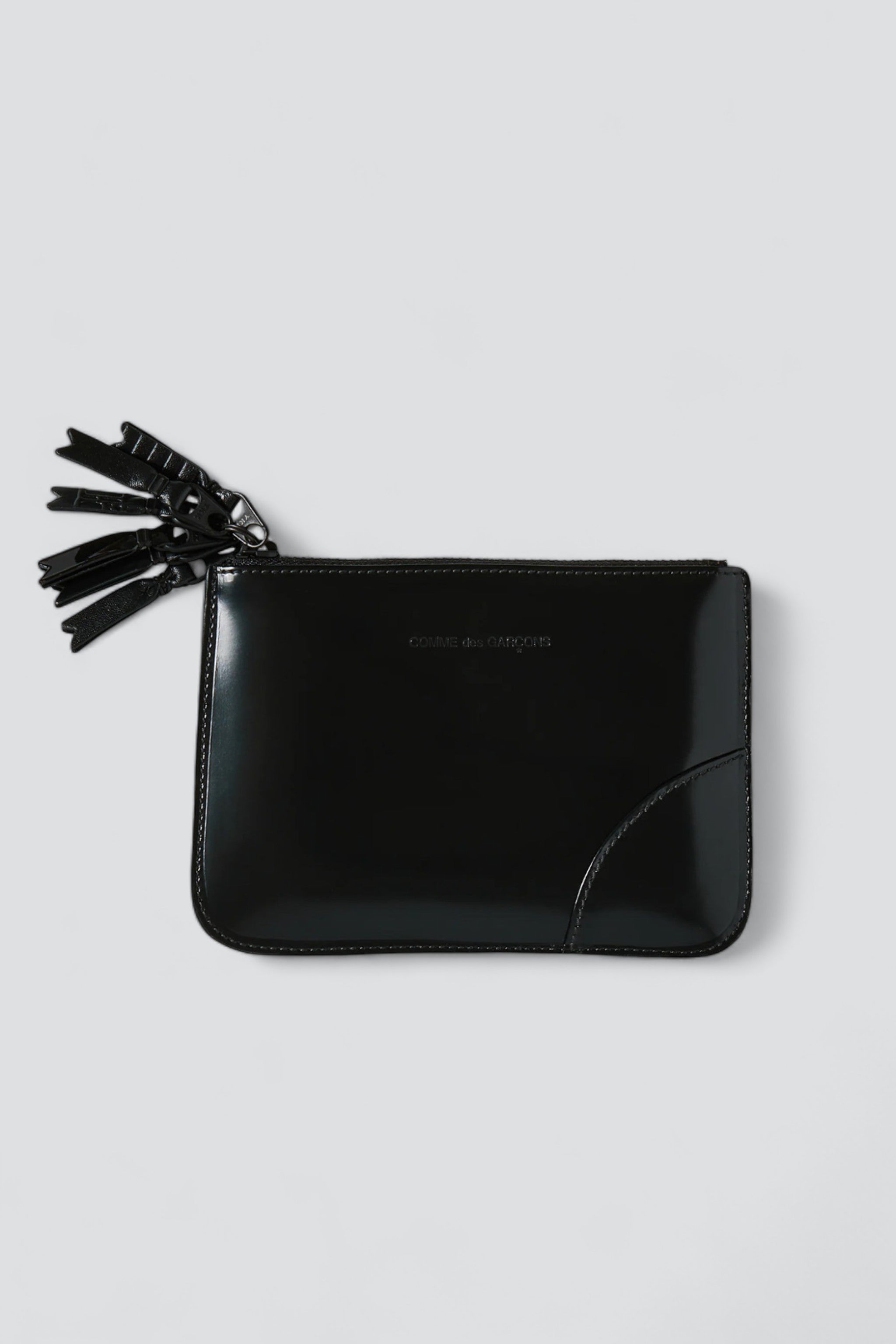 Leather Zipper Medley Pouch - Black - SA8100ZM