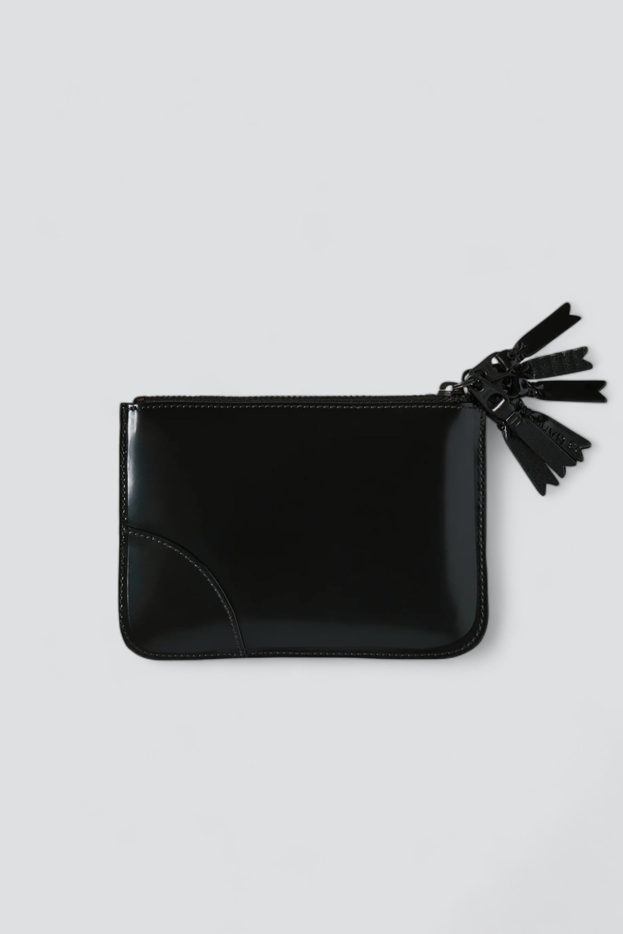 Leather Zipper Medley Pouch - Black - SA8100ZM