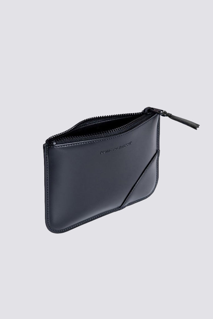 Leather Zip Pouch - Very Black - SA8100VB