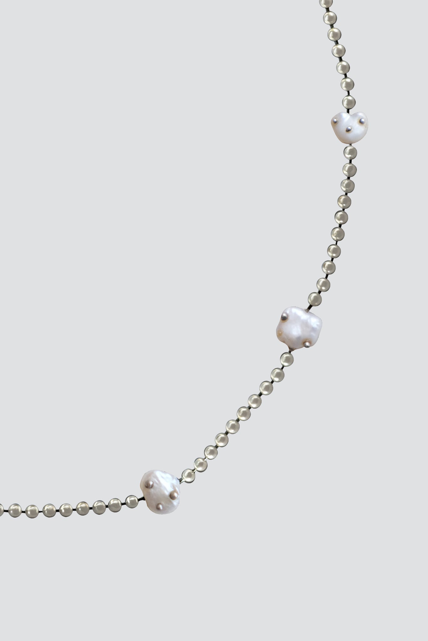 Sterling Silver Mini Perlita Necklace - 7 Pearls