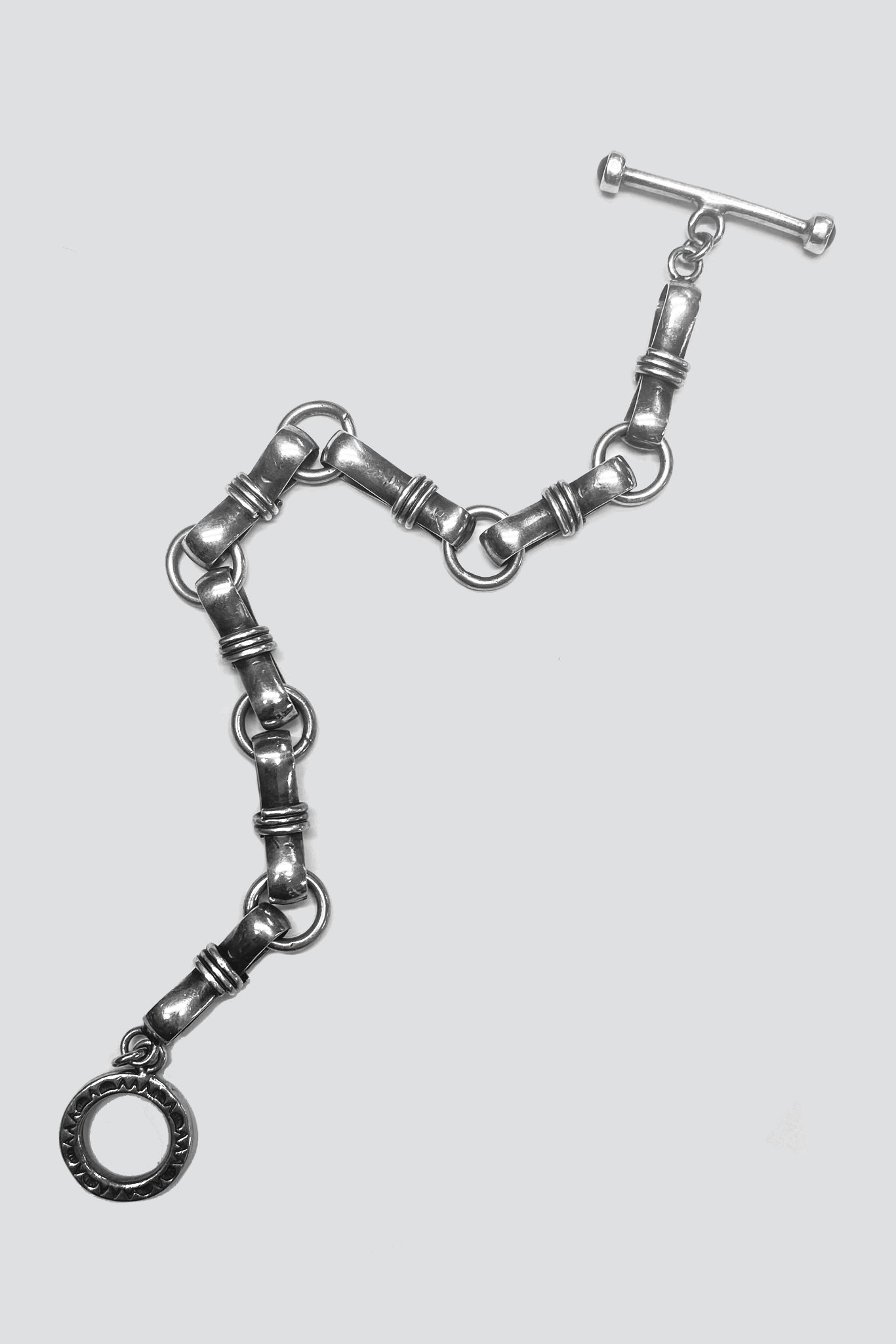 Sterling Silver Amethyst Bow Chain Bracelet