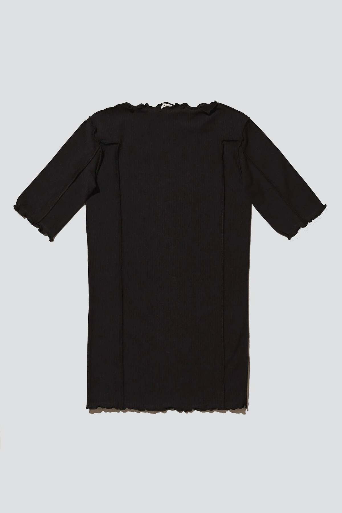 Black Omato 3/4 Rib T-Shirt