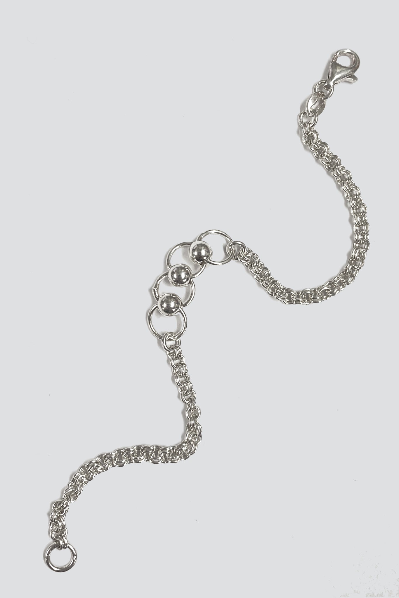 Sterling Silver Beaded Rolo Chain