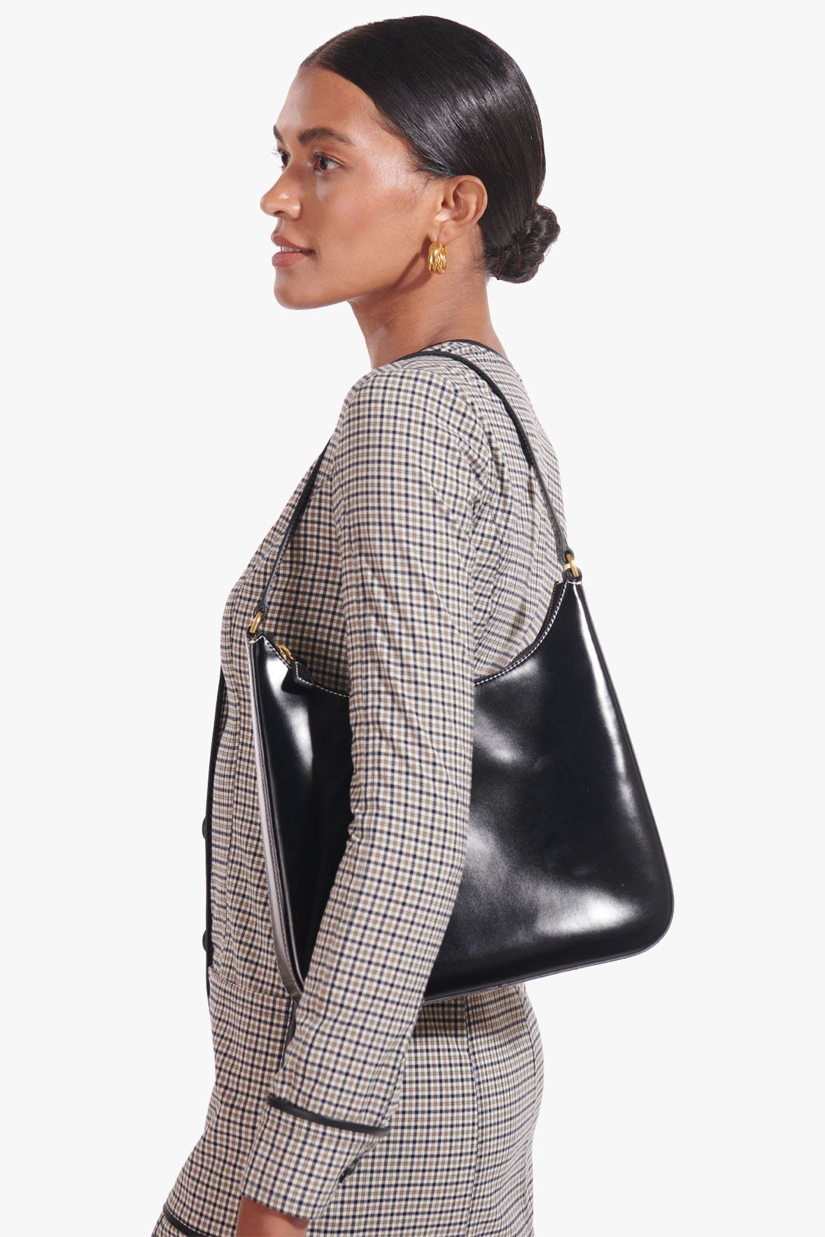 Black Leather Alec Bag
