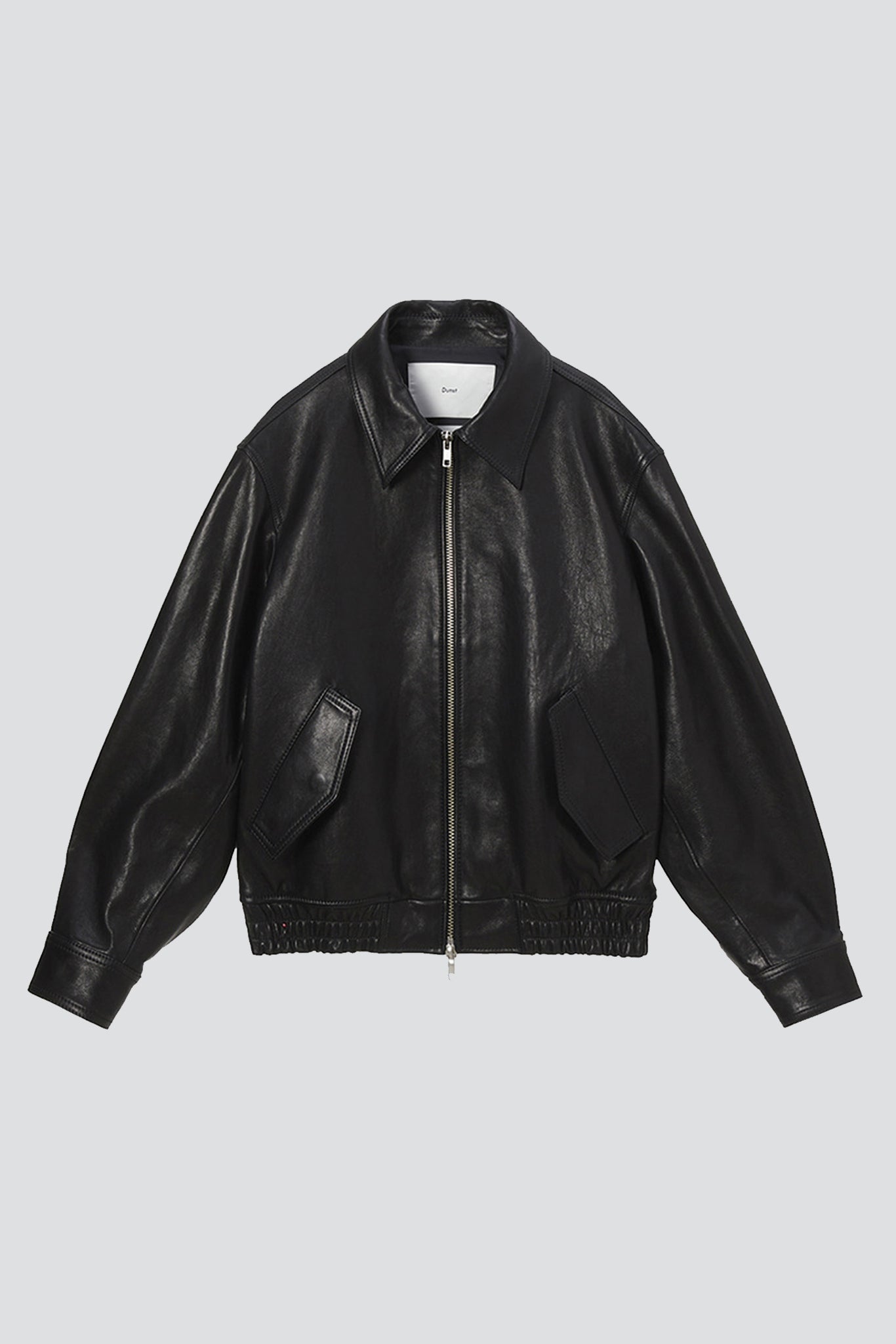 Unisex Black Italian Lambskin Leather Blouson