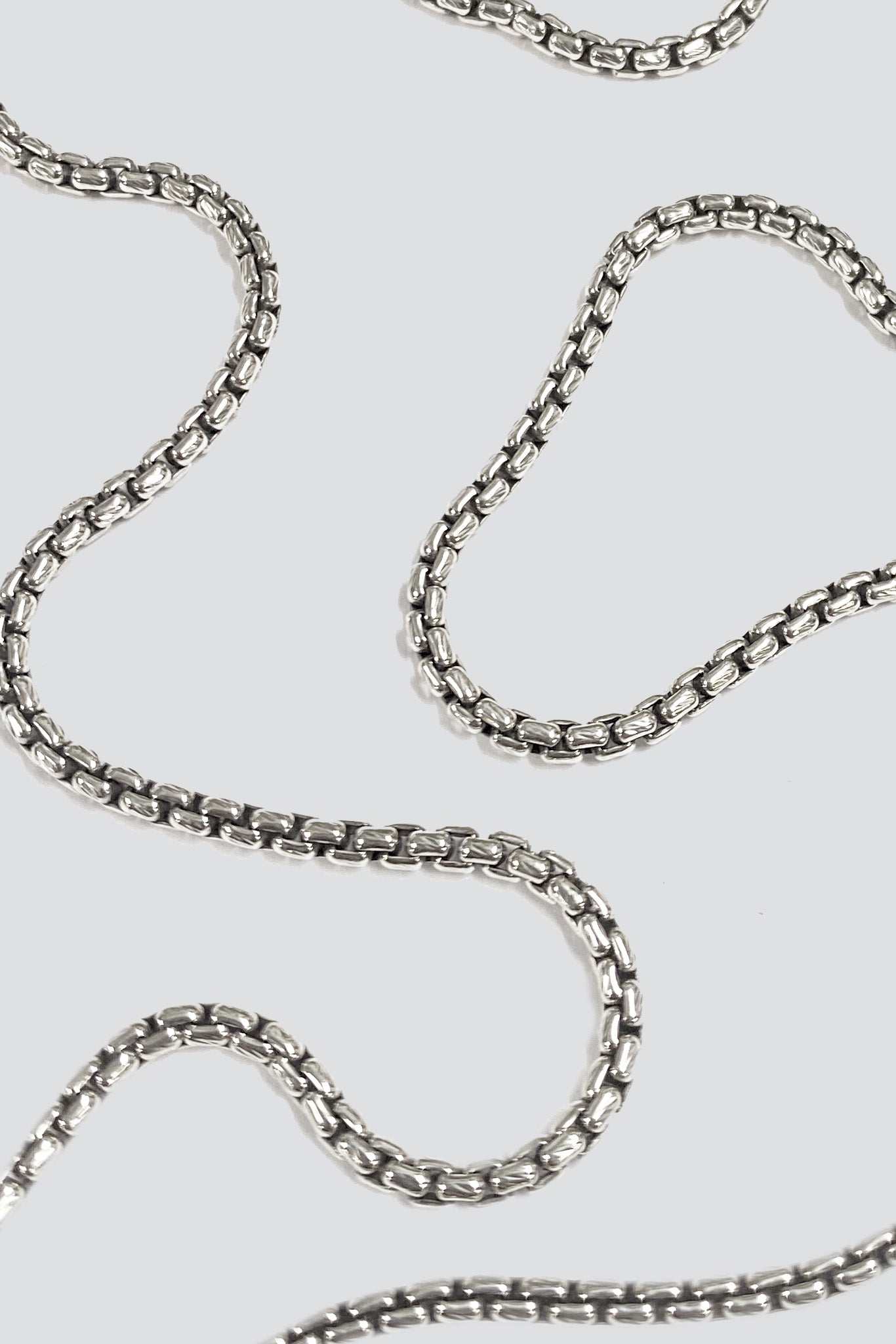 Sterling Silver Long Box Chain