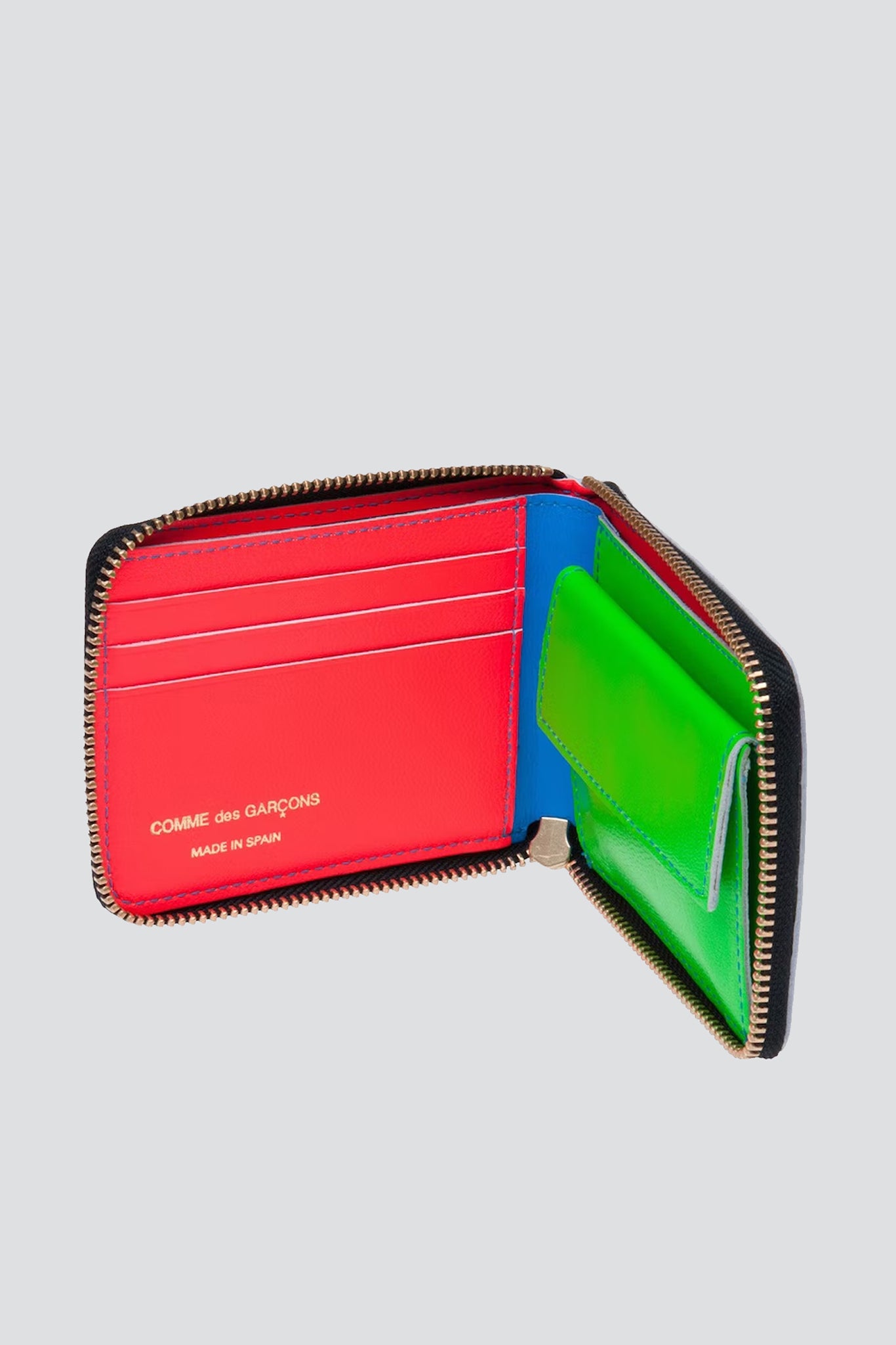 Super Fluo Leather Wallet - Blue - SA7100SF