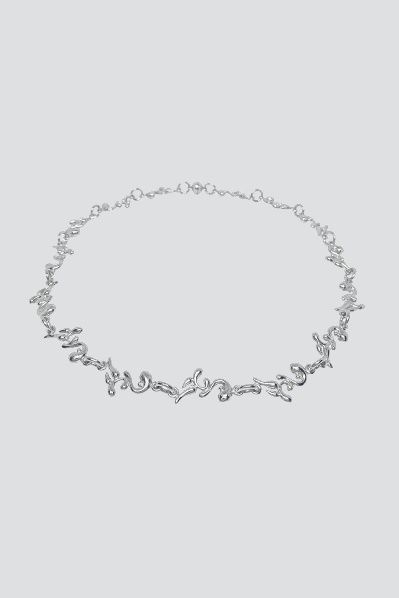 Sterling Strawberry Barbed Wire Necklace