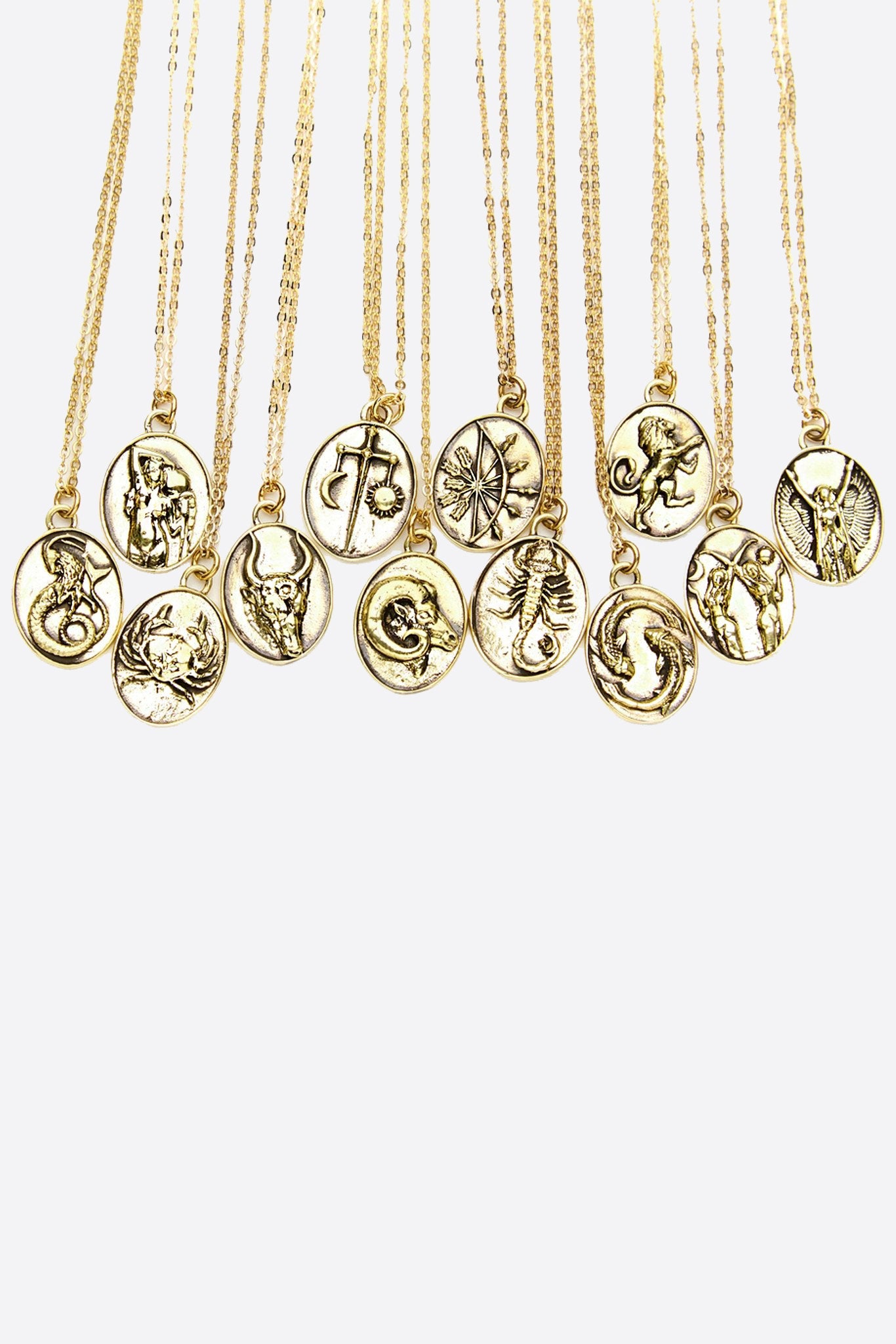 Sagittarius Zodiac Gold-Tone Steel Necklace | In stock! | Lucleon