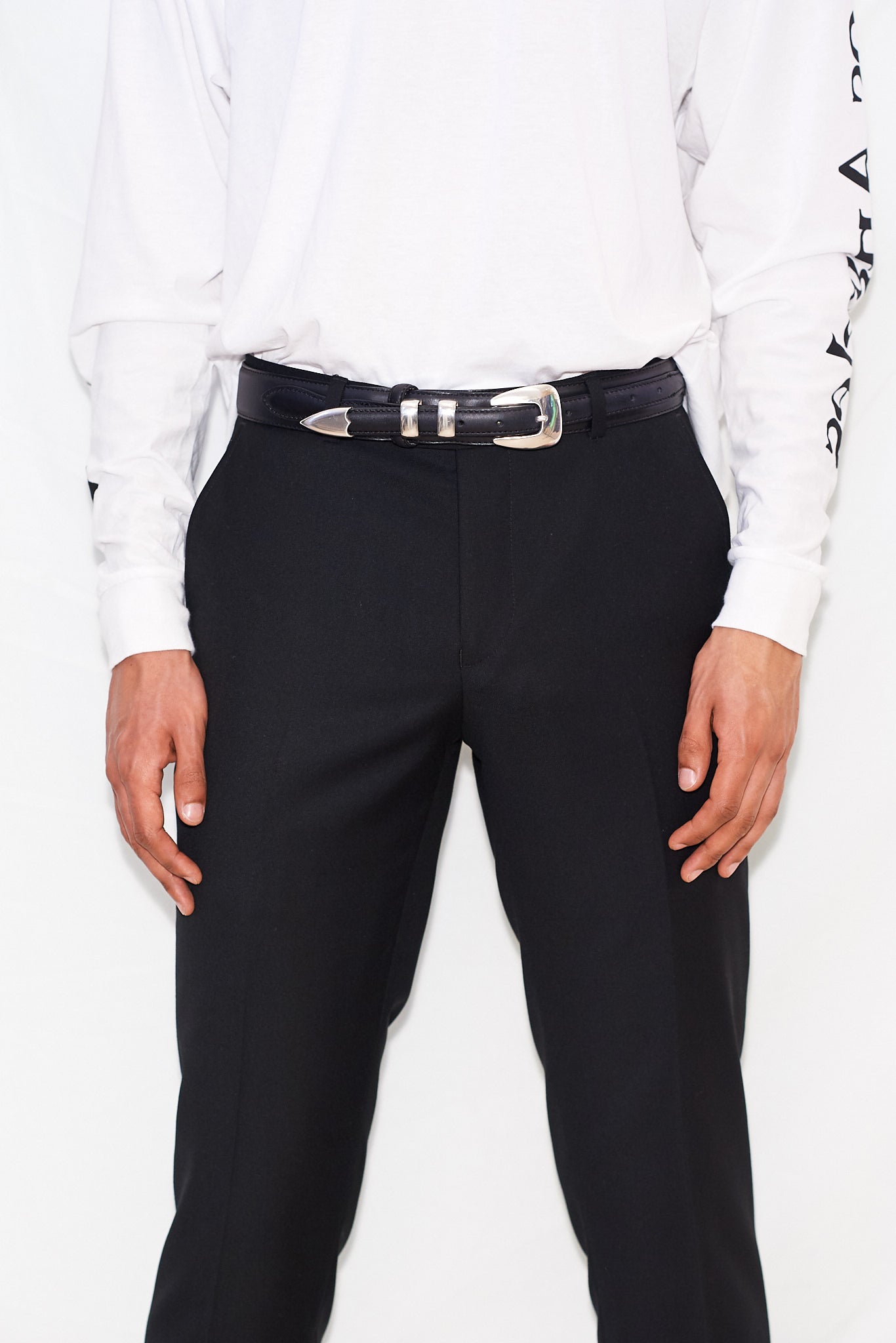 Black Leather Ranger Belt